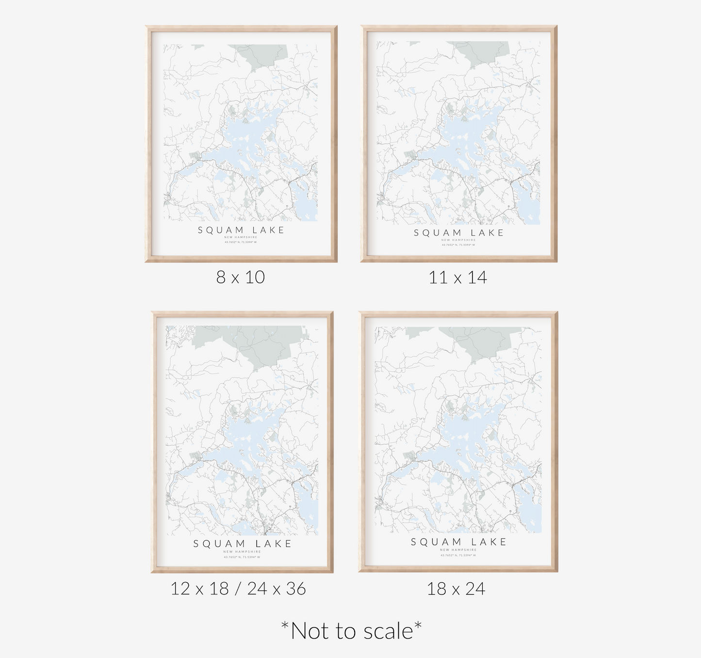 Squam Lake Map Print