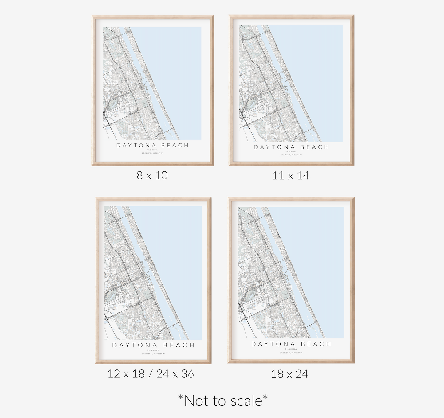 Daytona Beach Map Print