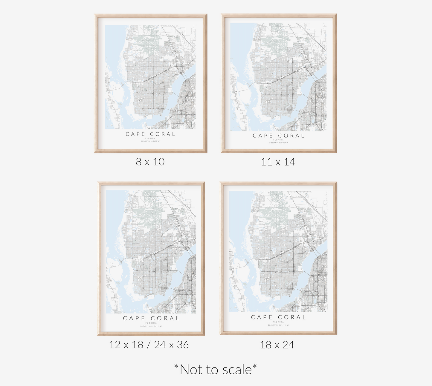 Cape Coral Map Print