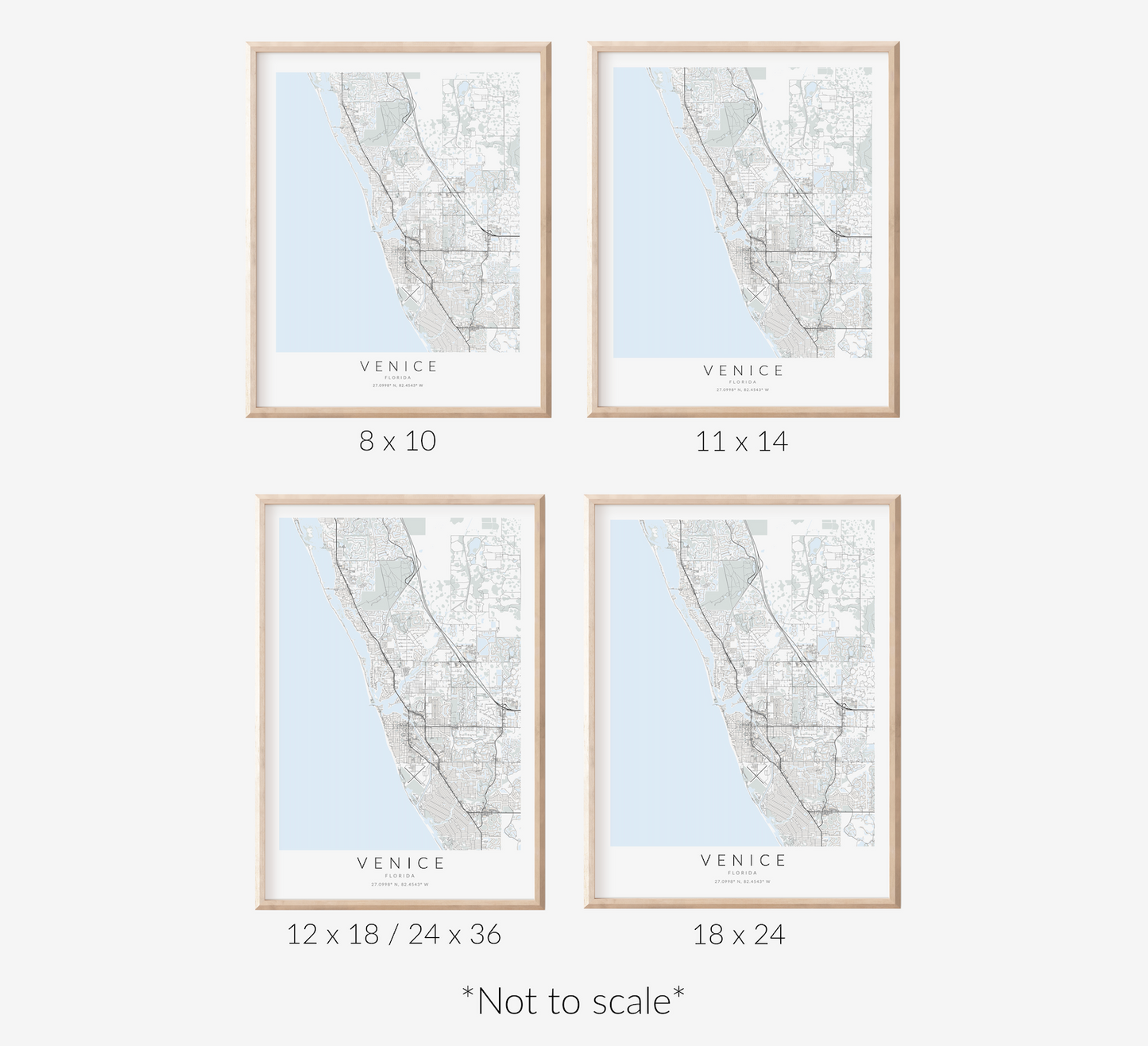 Venice Florida Map Print