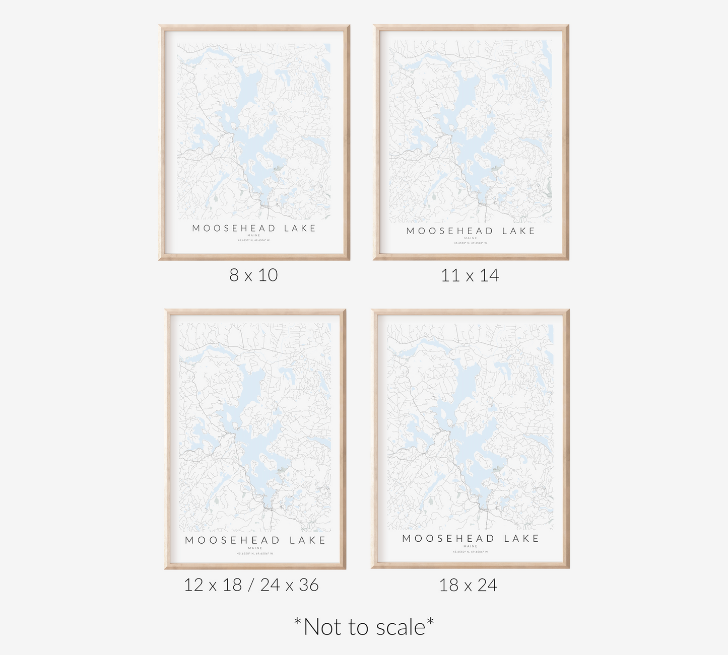 Moosehead Lake Map Print