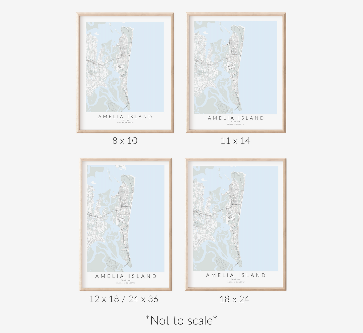 Amelia Island Map Print