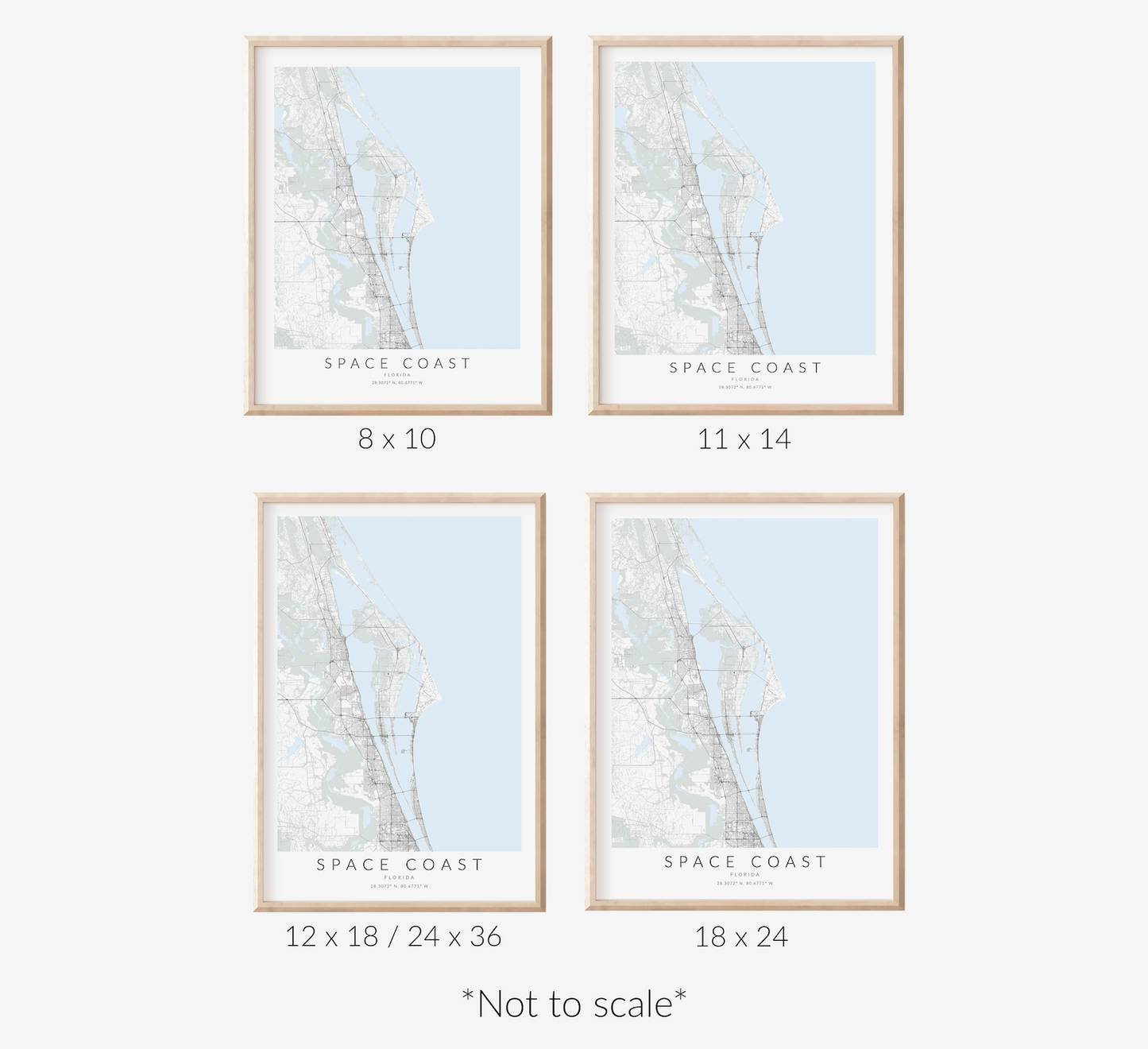 Space Coast Map Print
