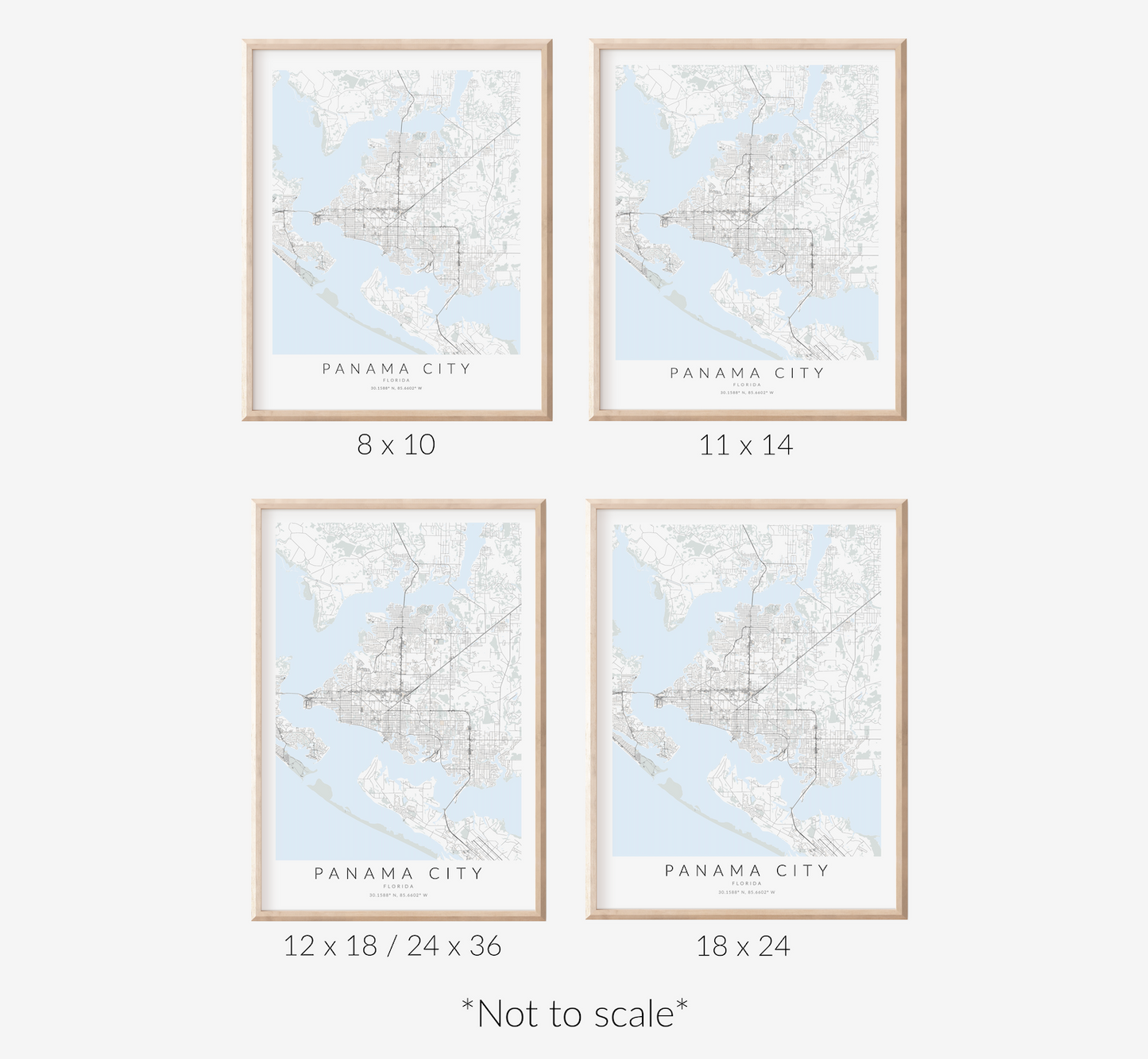 Panama City Map Print