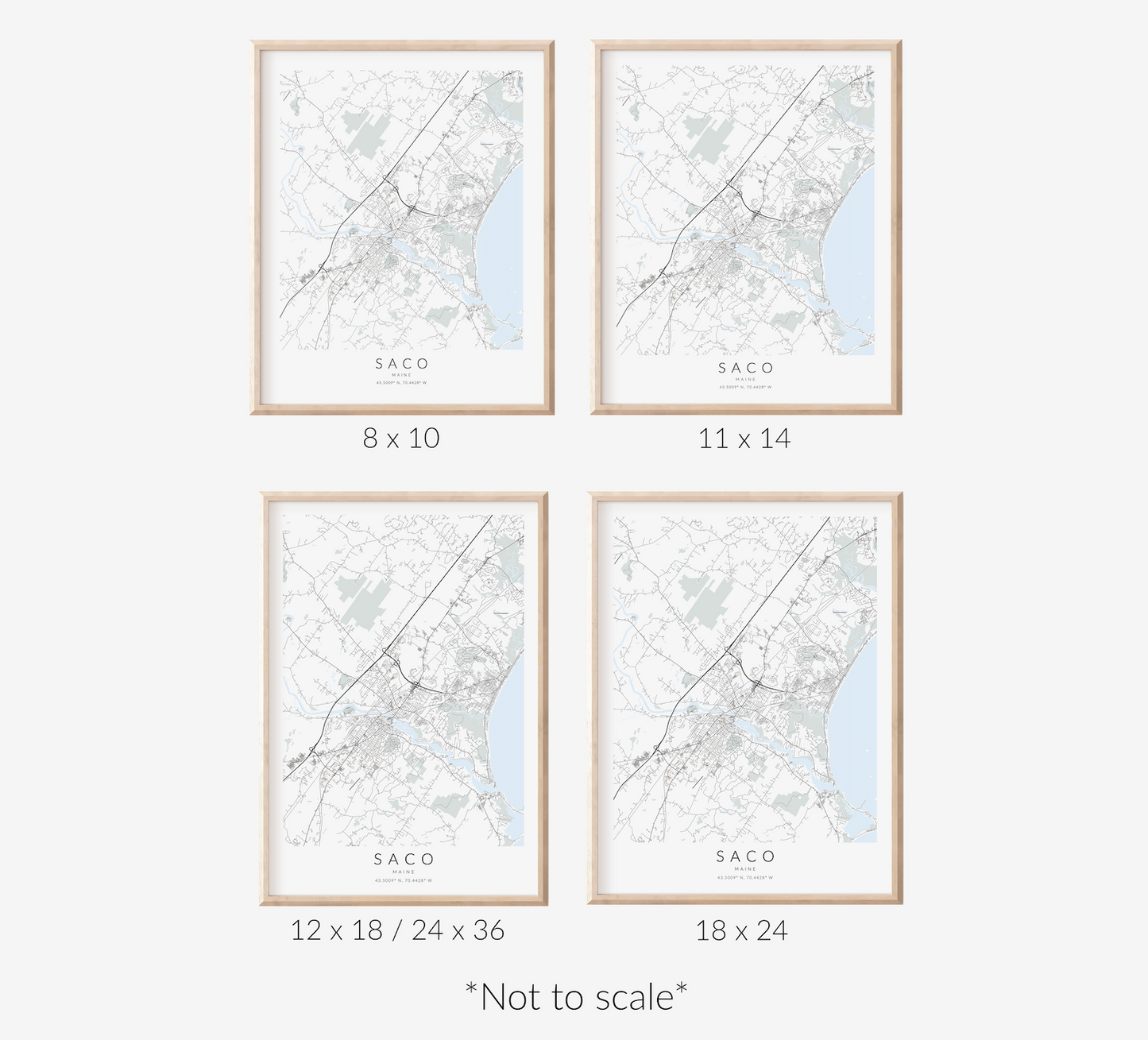 Saco Map Print