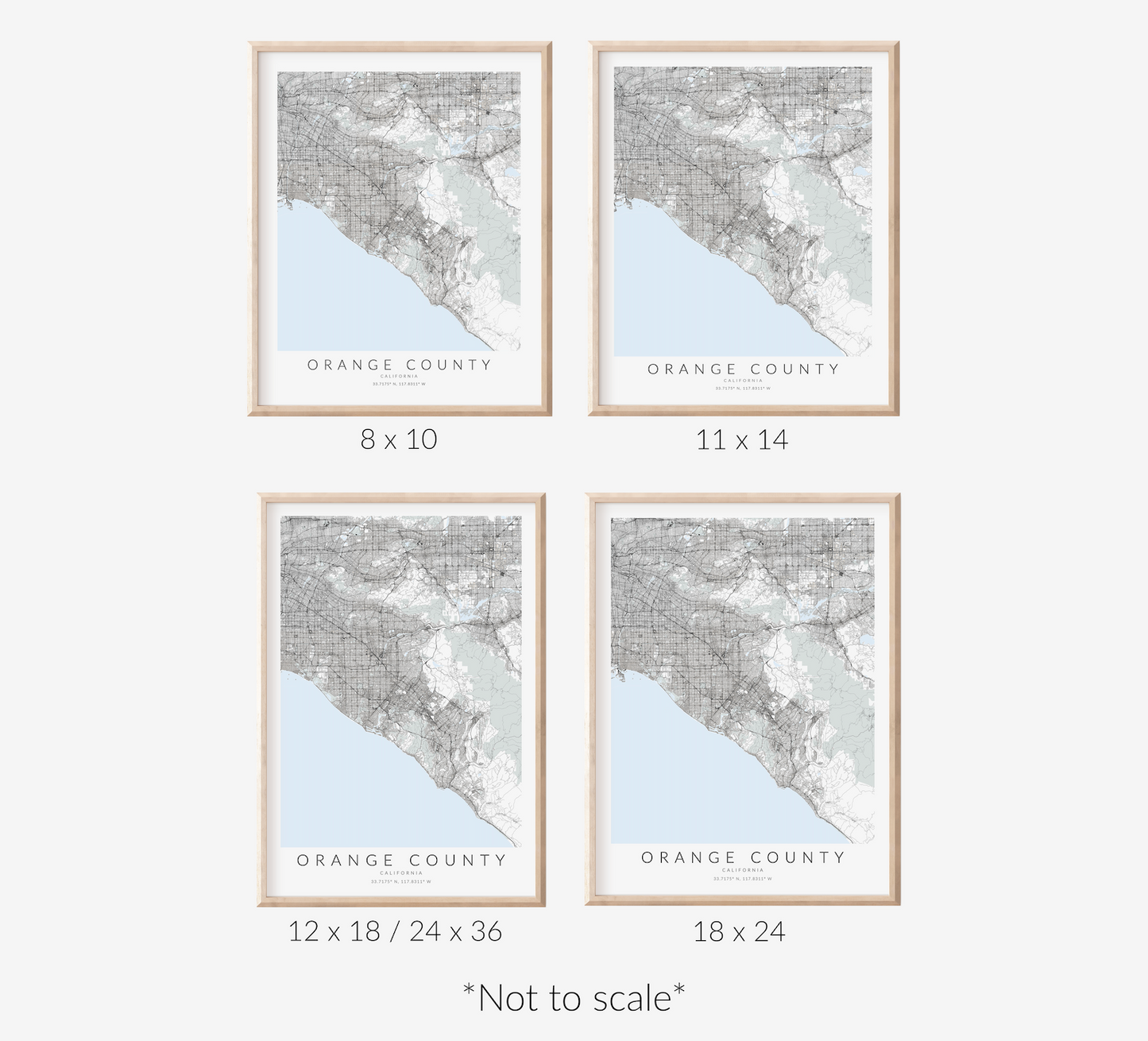 Orange County Map Print