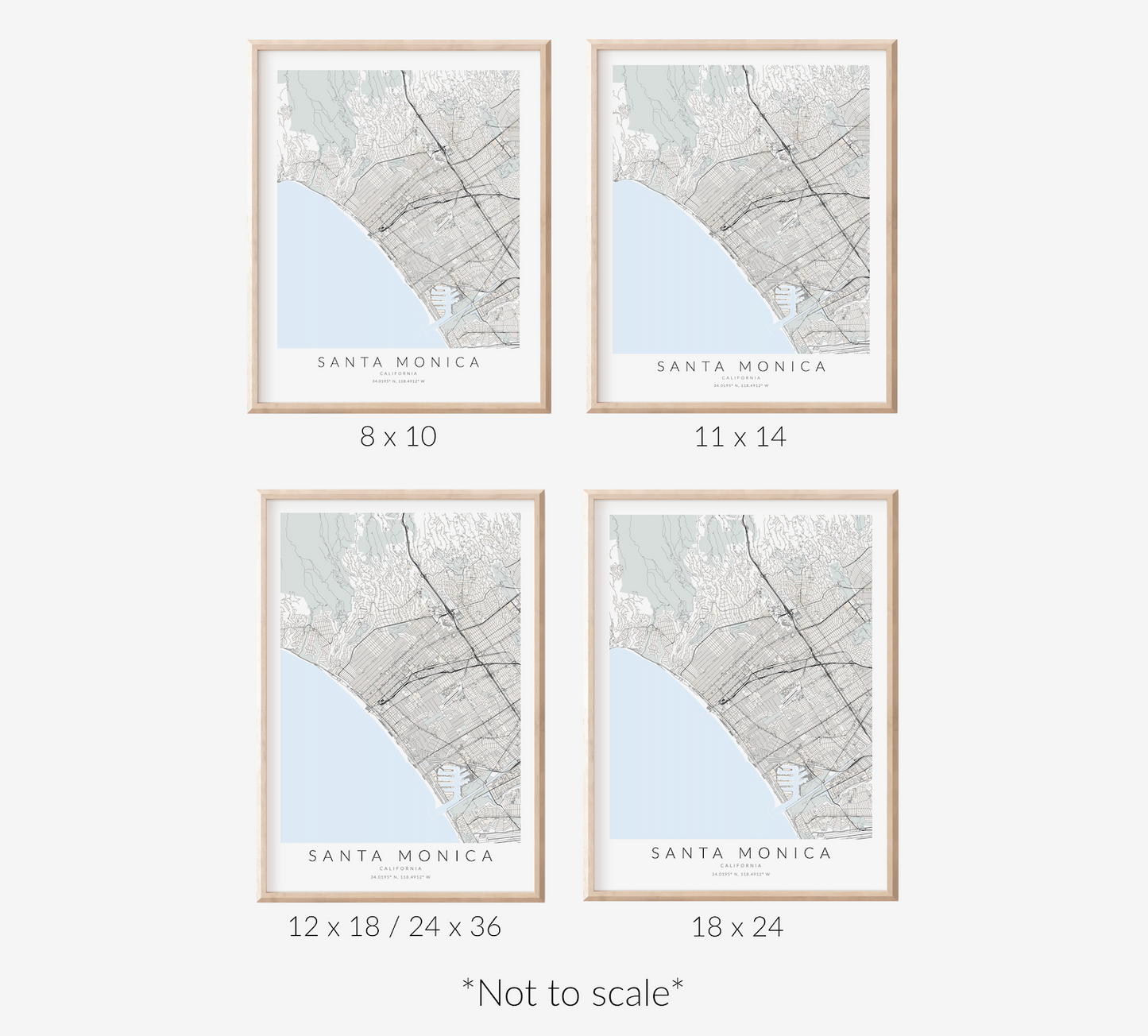 Santa Monica Map Print
