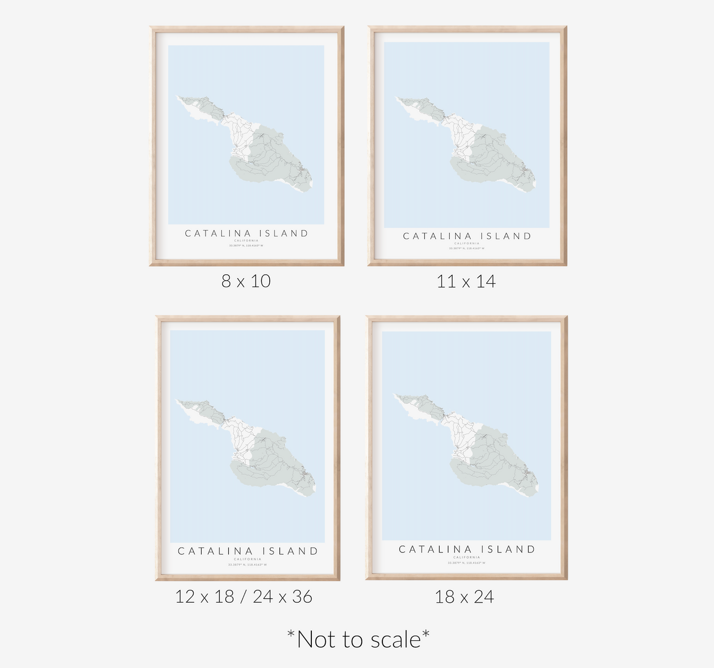 Catalina Island Map Print