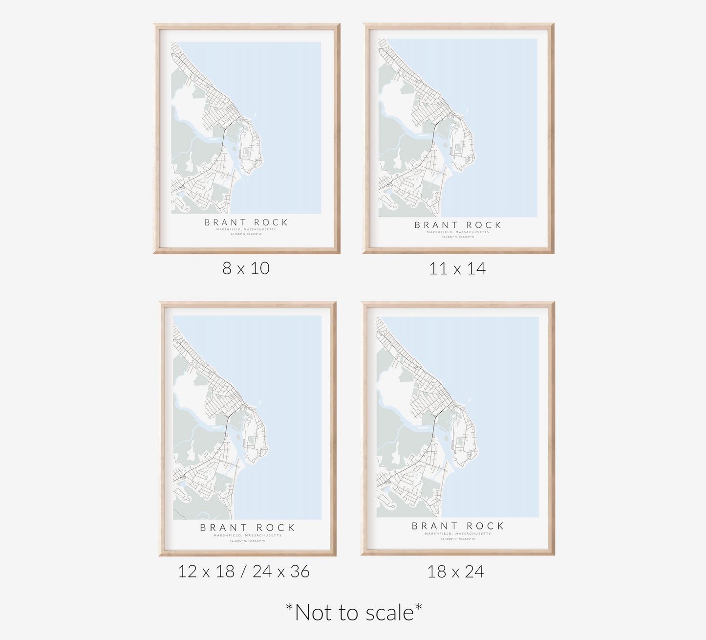 Brant Rock Map Print