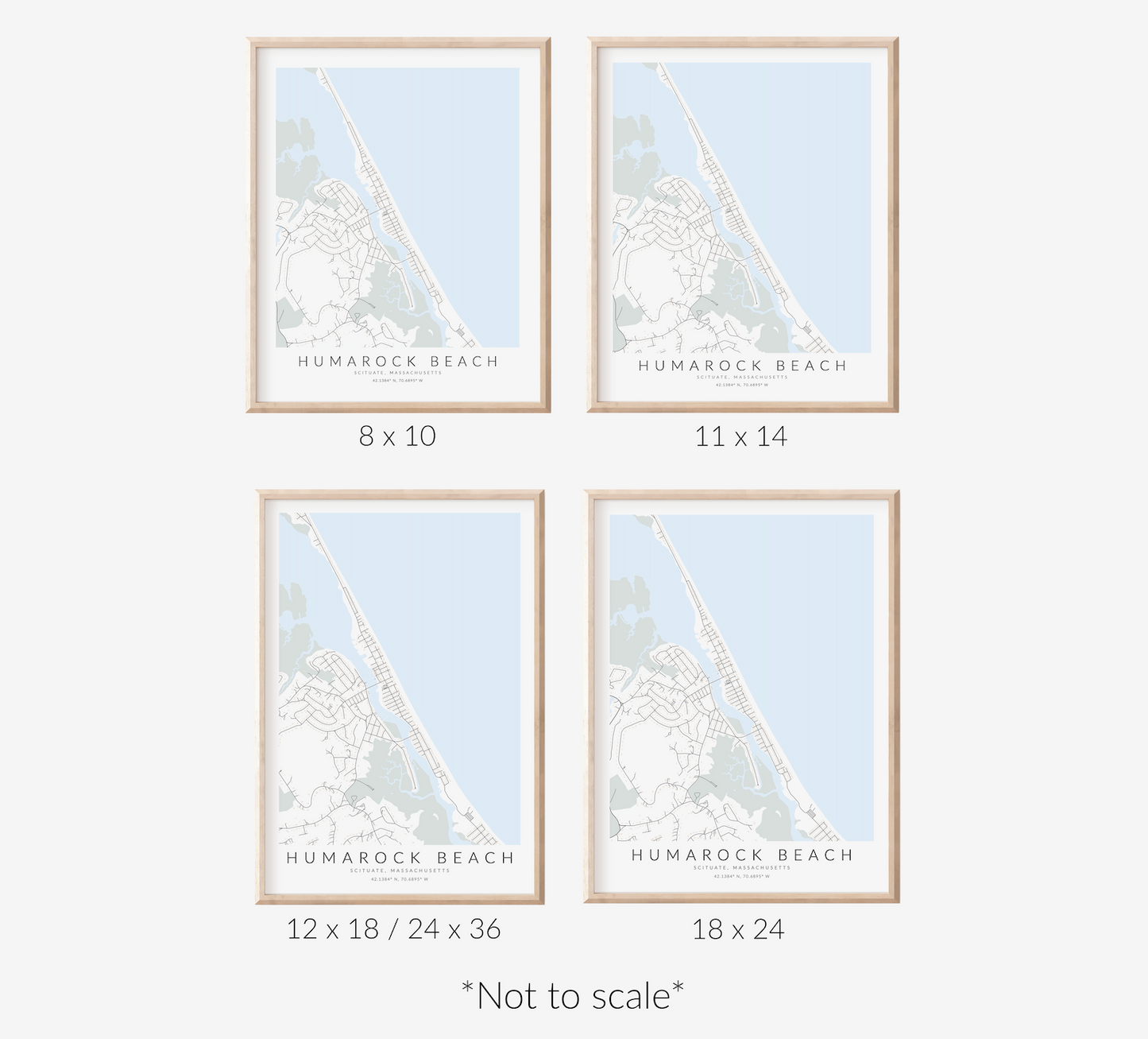 Humarock Beach Map Print