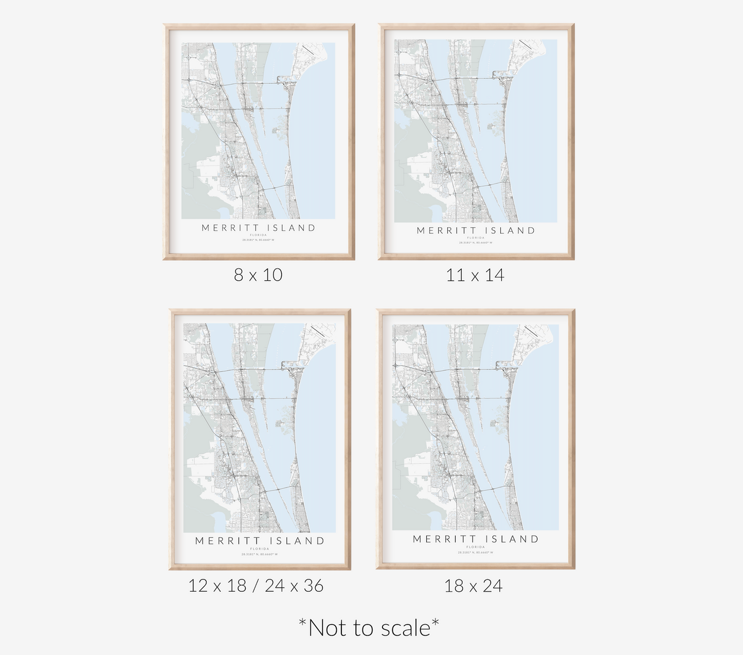 Merritt Island Map Print