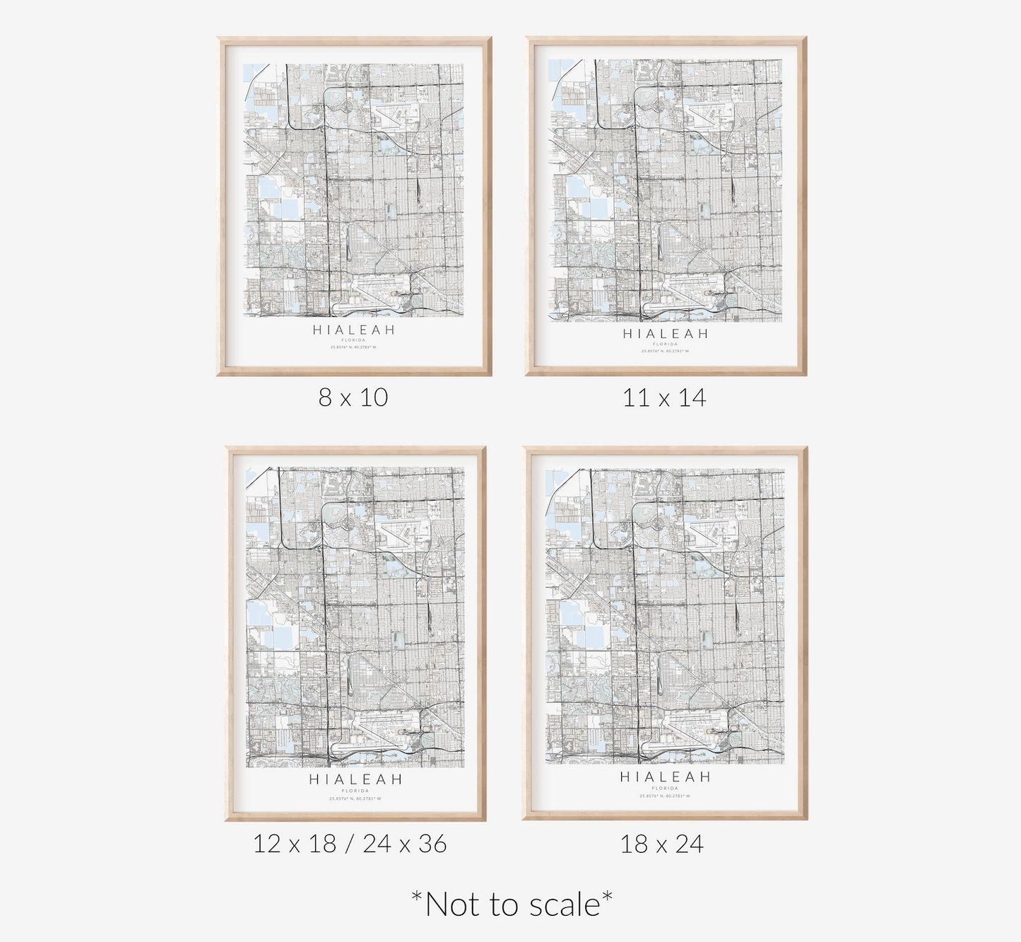 Hialeah Map Print