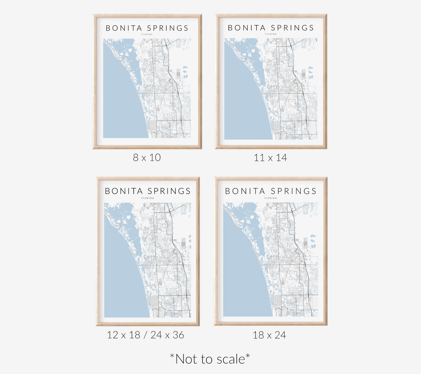 Bonita Springs Map Print
