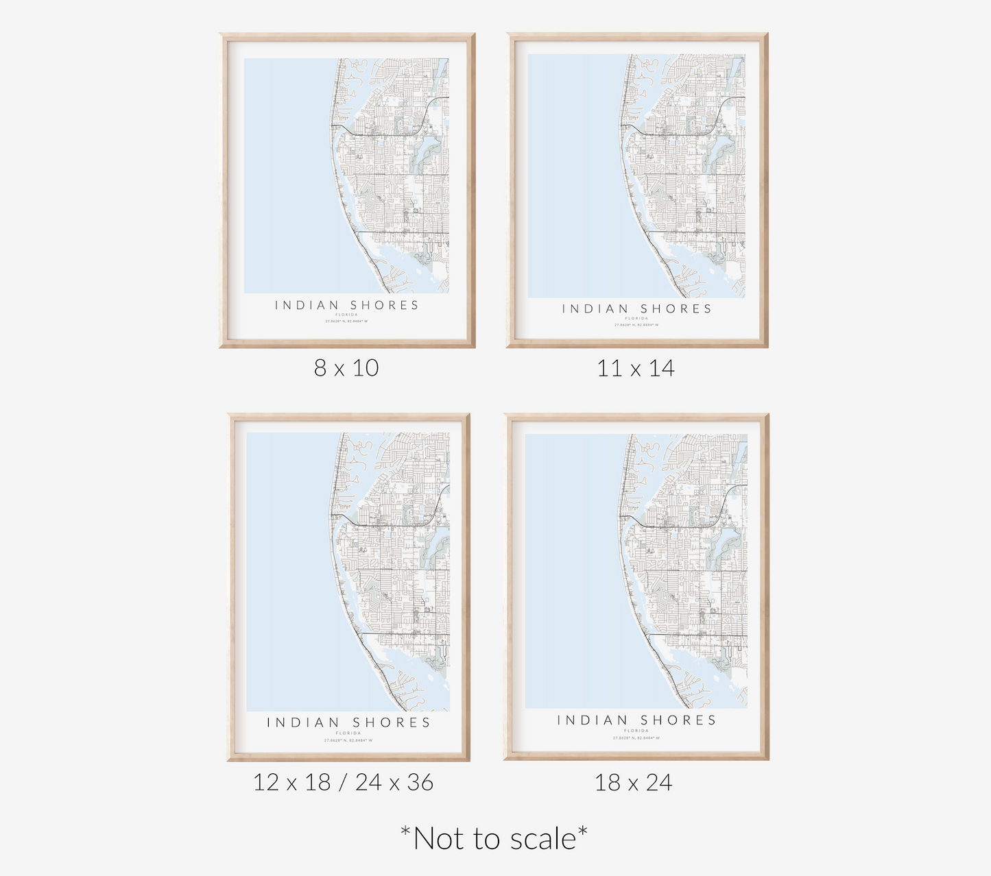 Indian Shores Map Print