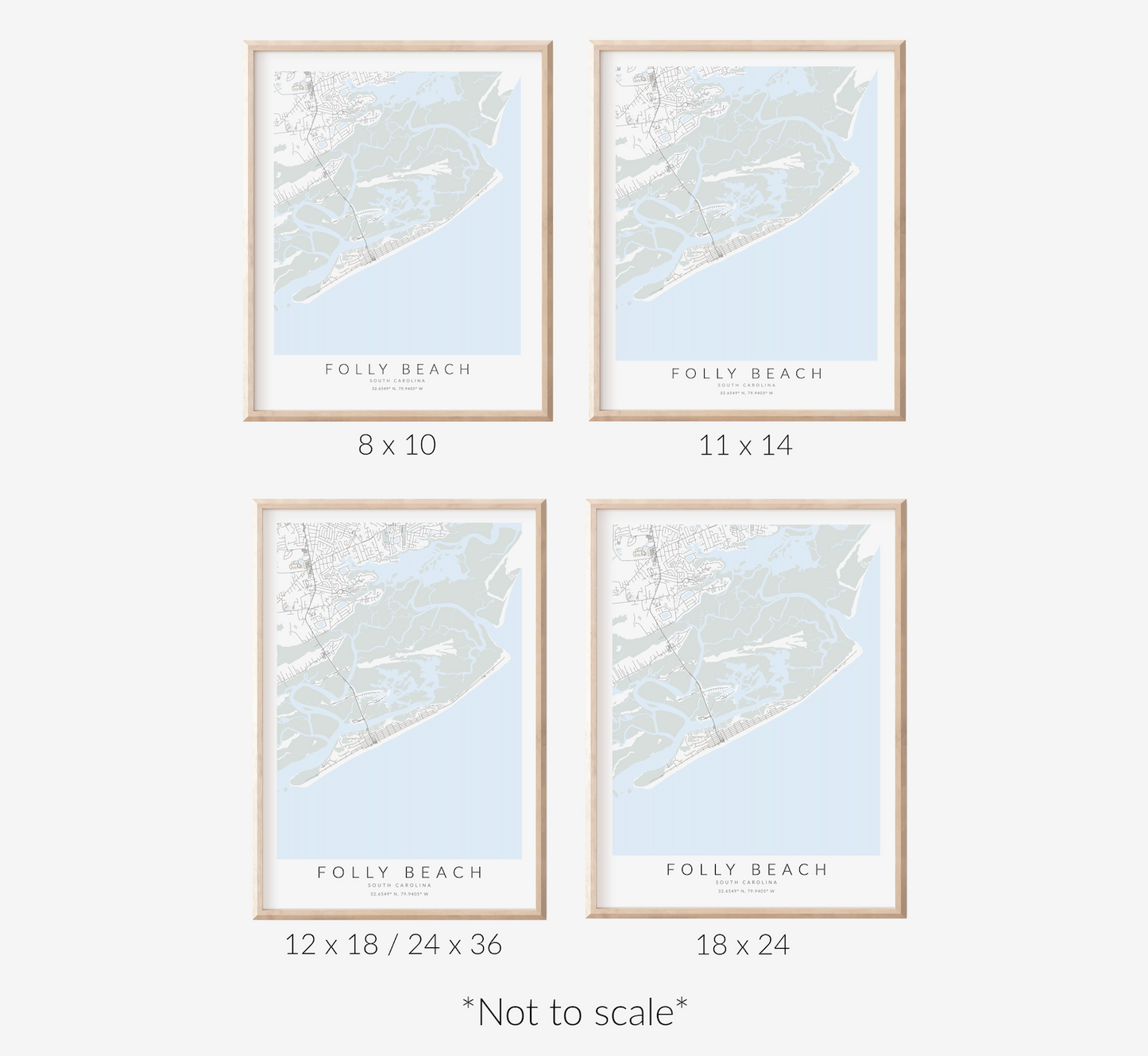 Folly Beach Map Print