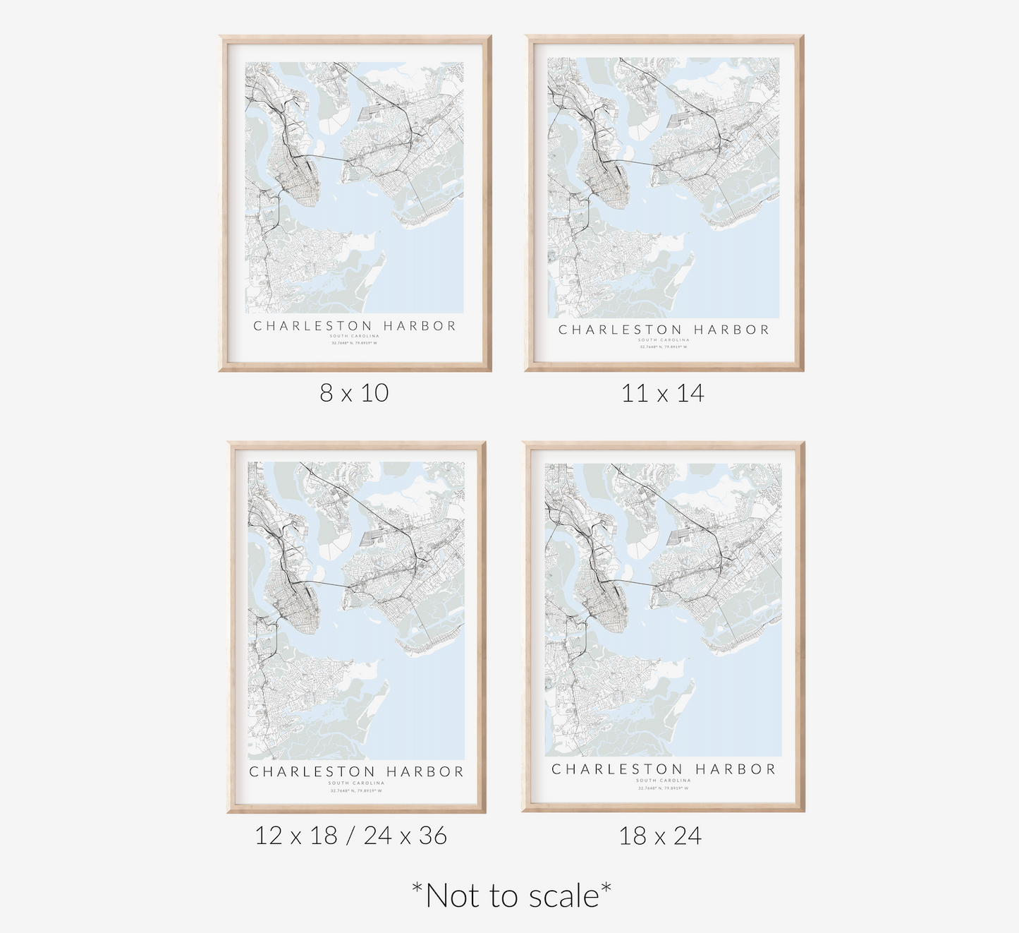 Charleston Harbor Map Print