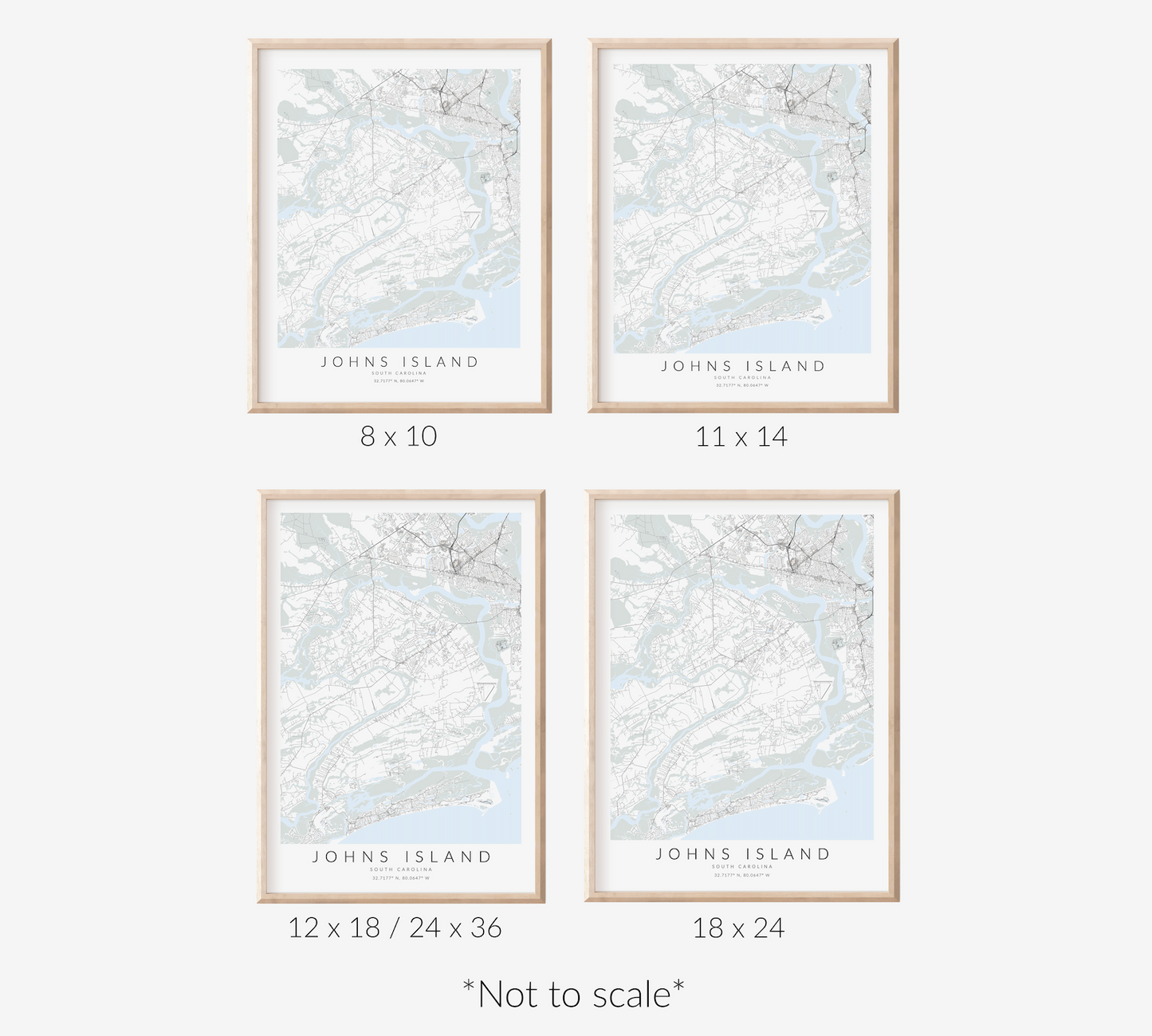 Johns Island Map Print
