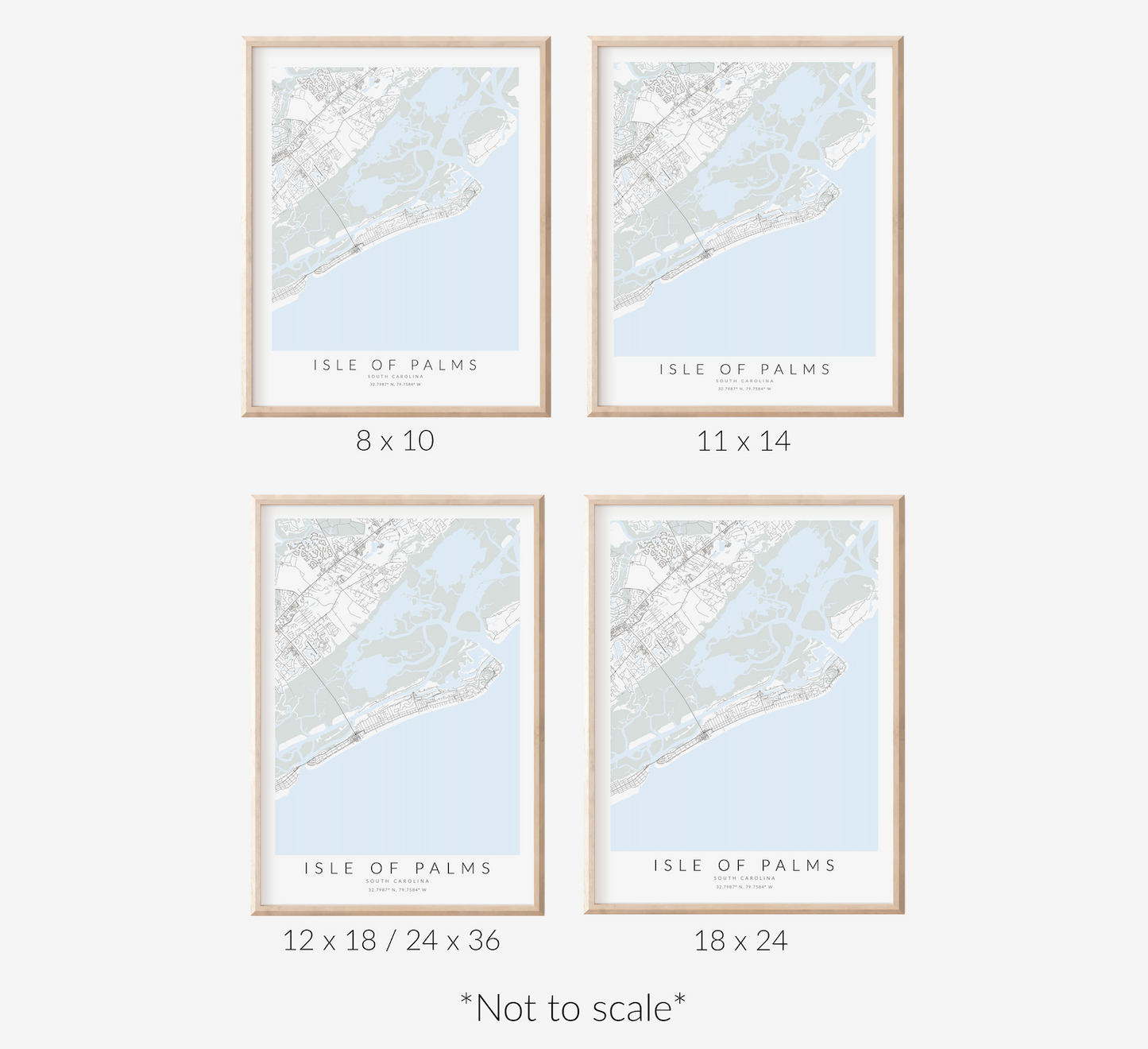 Isle of Palms Map Print