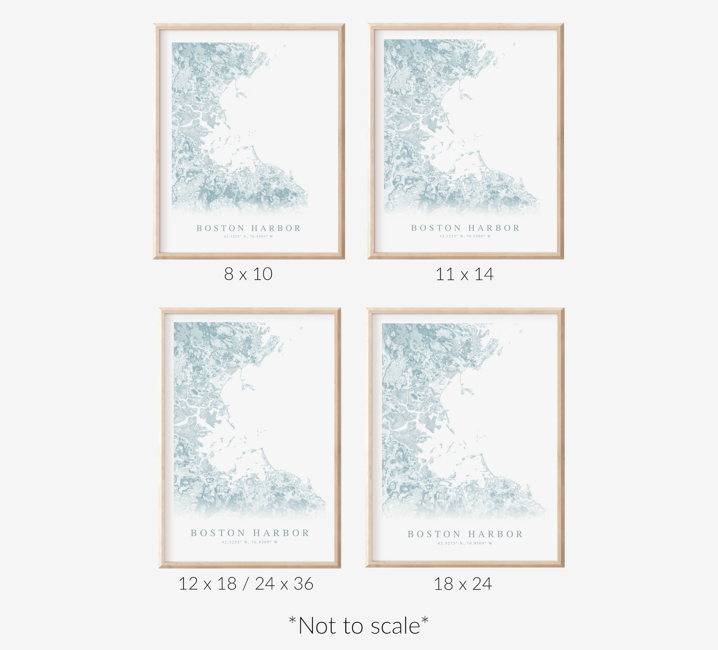 Boston Harbor Map Print