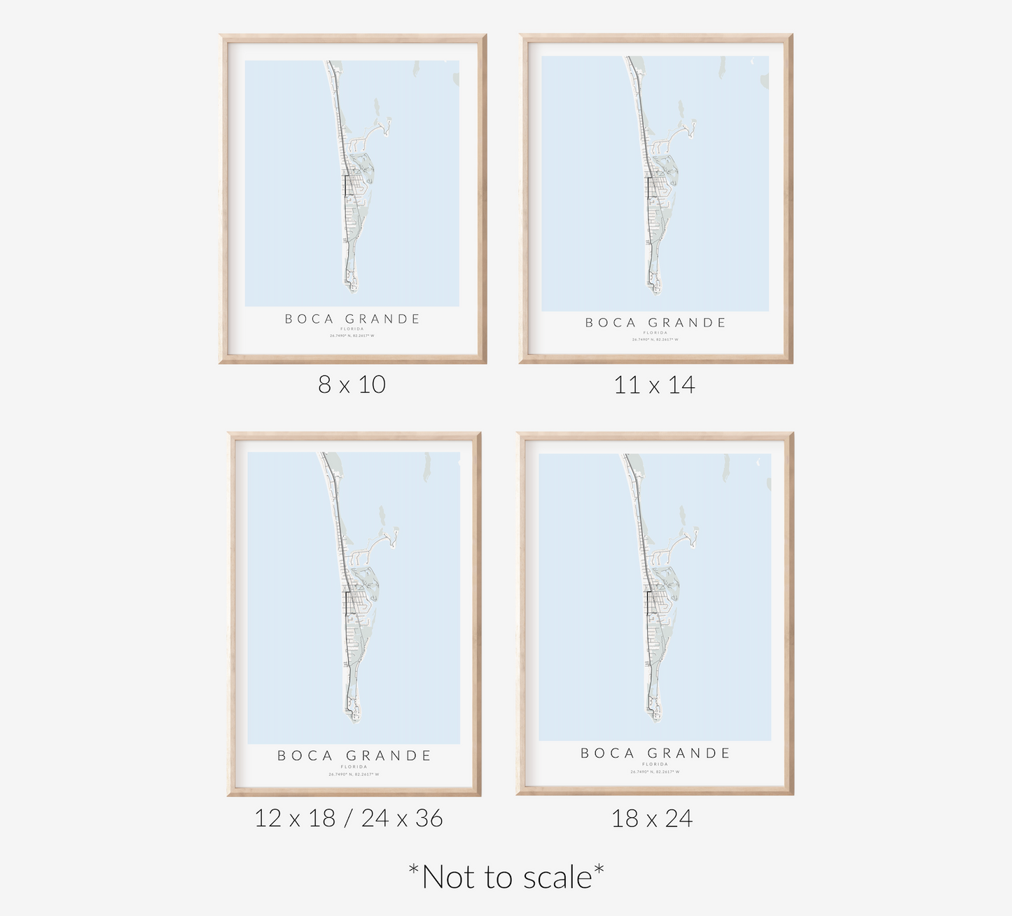 Boca Grande Map Print