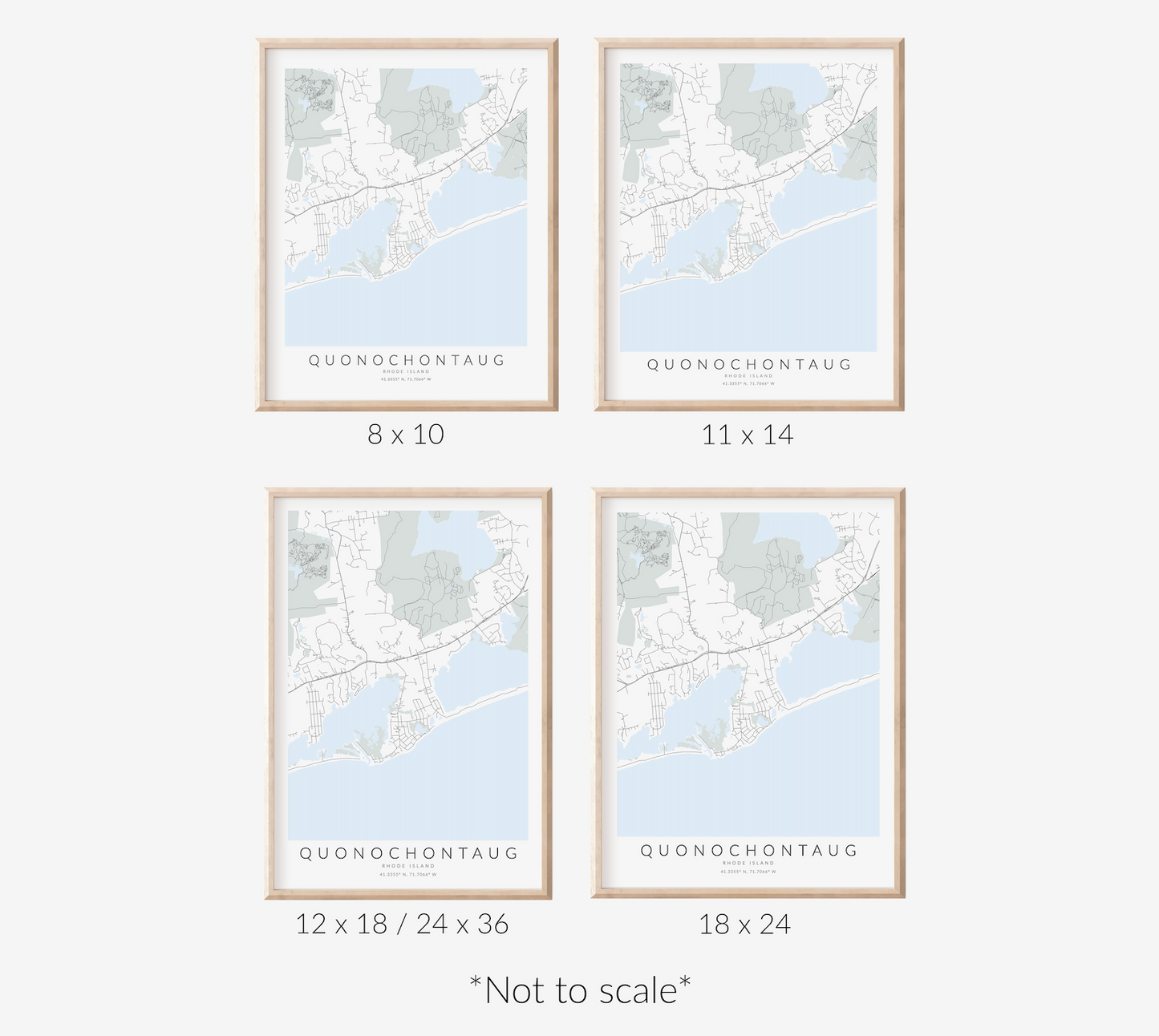 Quonochontaug Map Print