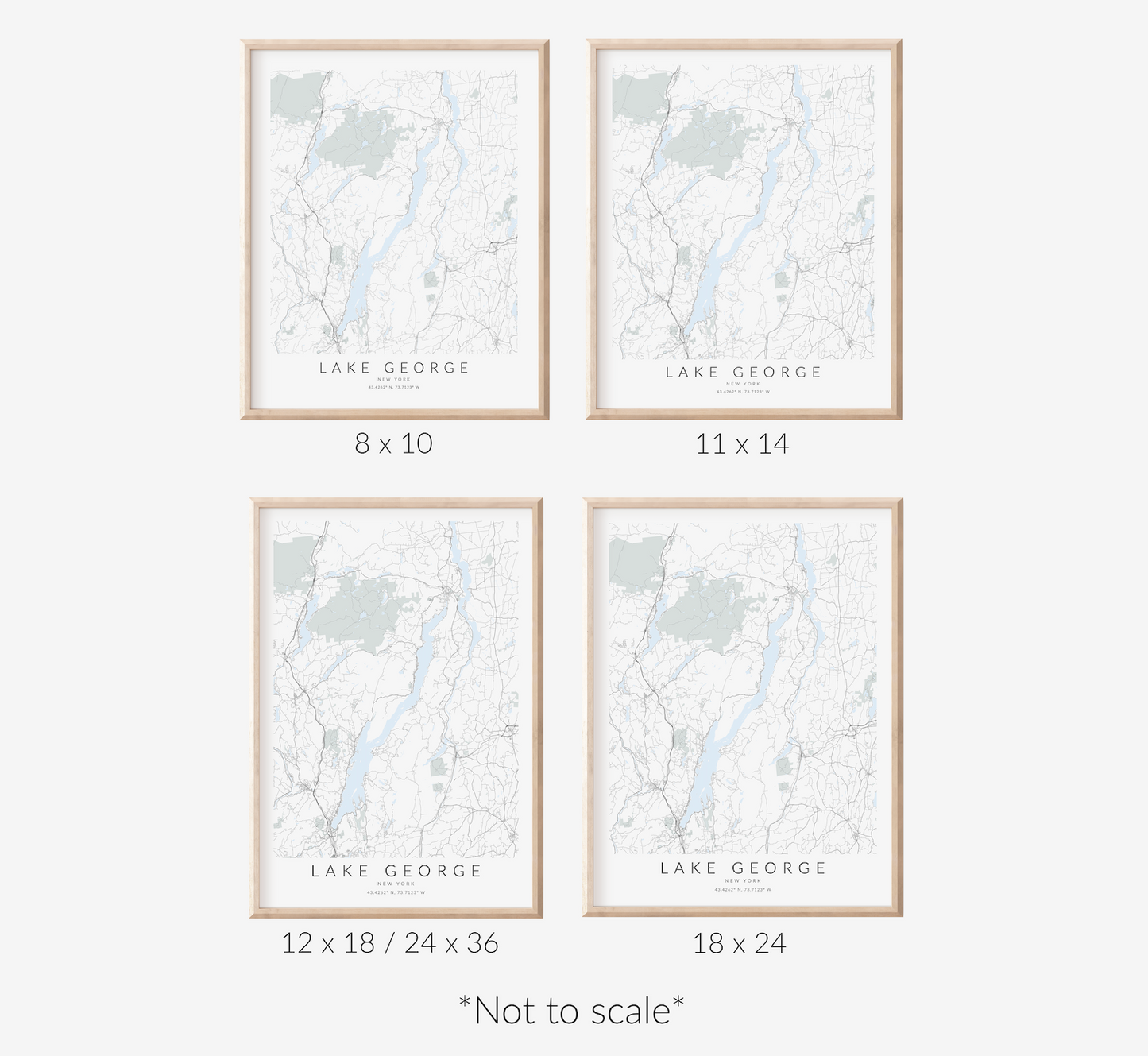 Lake George Map Print