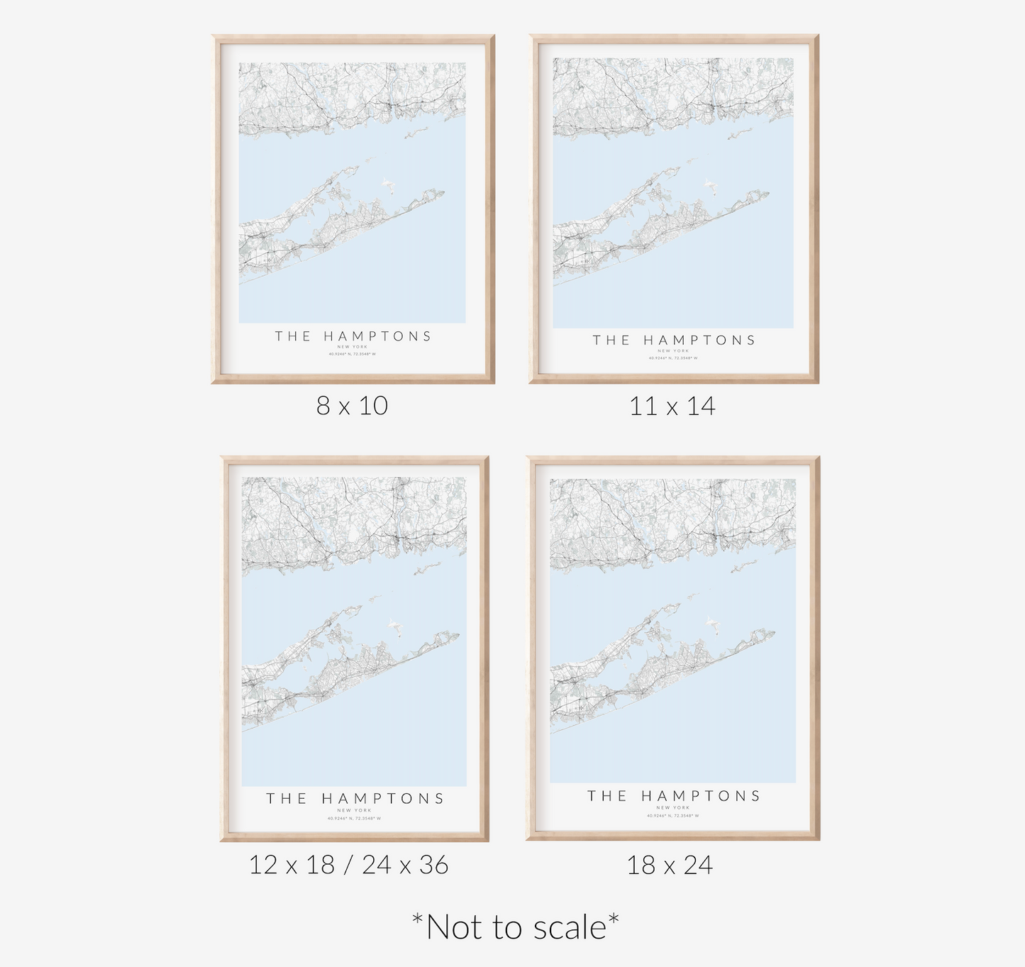 The Hamptons Map Print