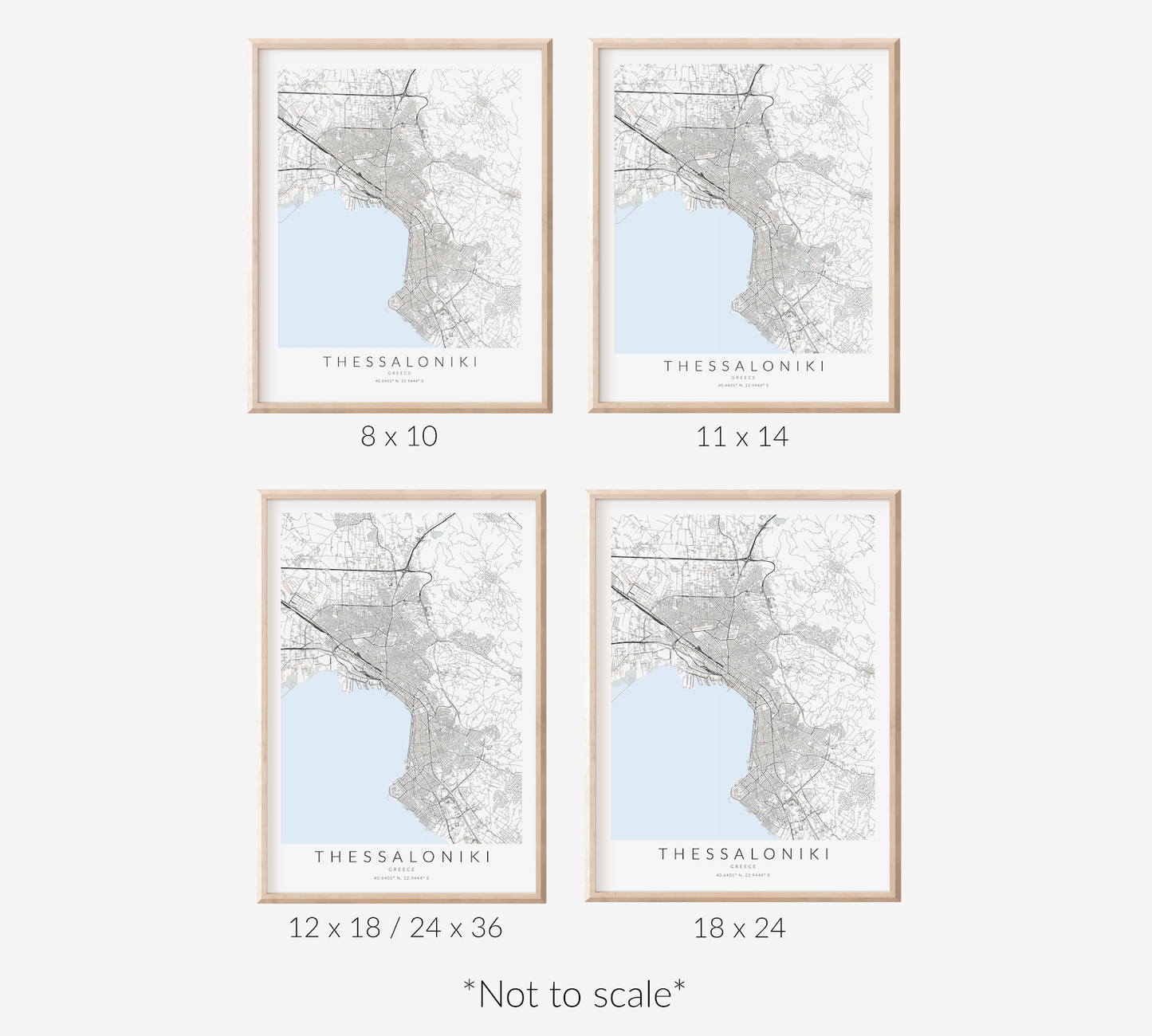 Thessaloniki Map Print