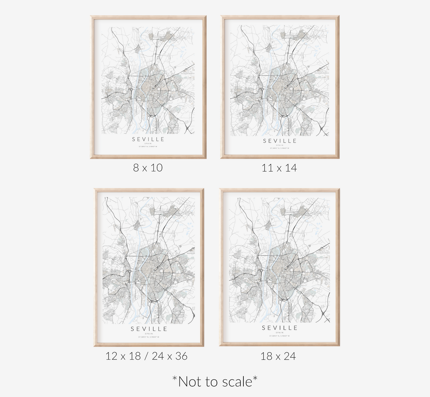 Seville Spain Map Print