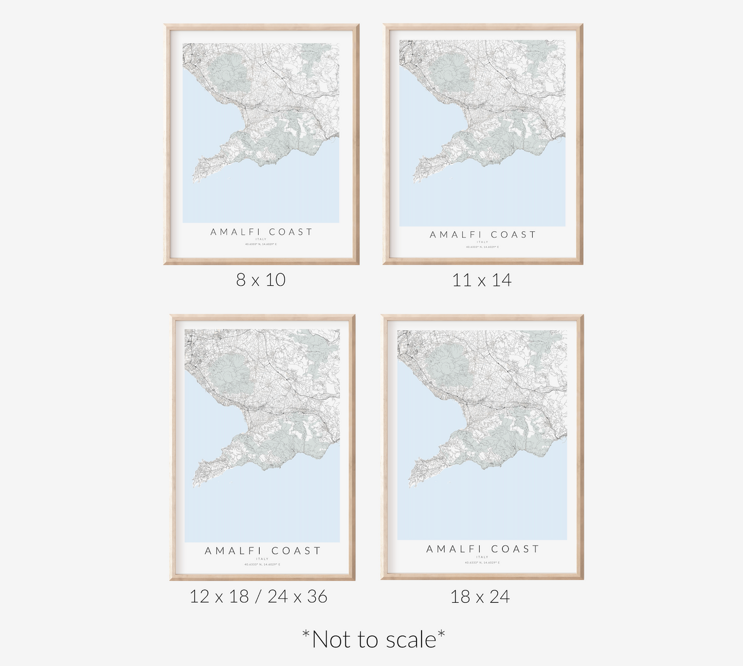 Amalfi Coast Map Print