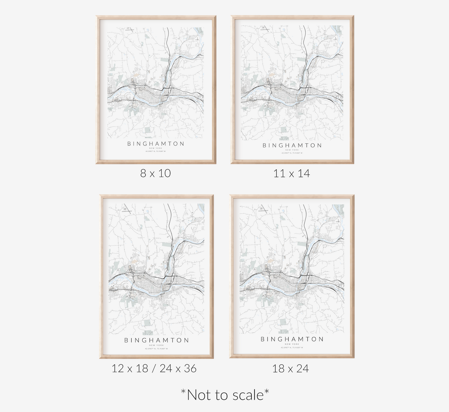 Binghamton Map Print