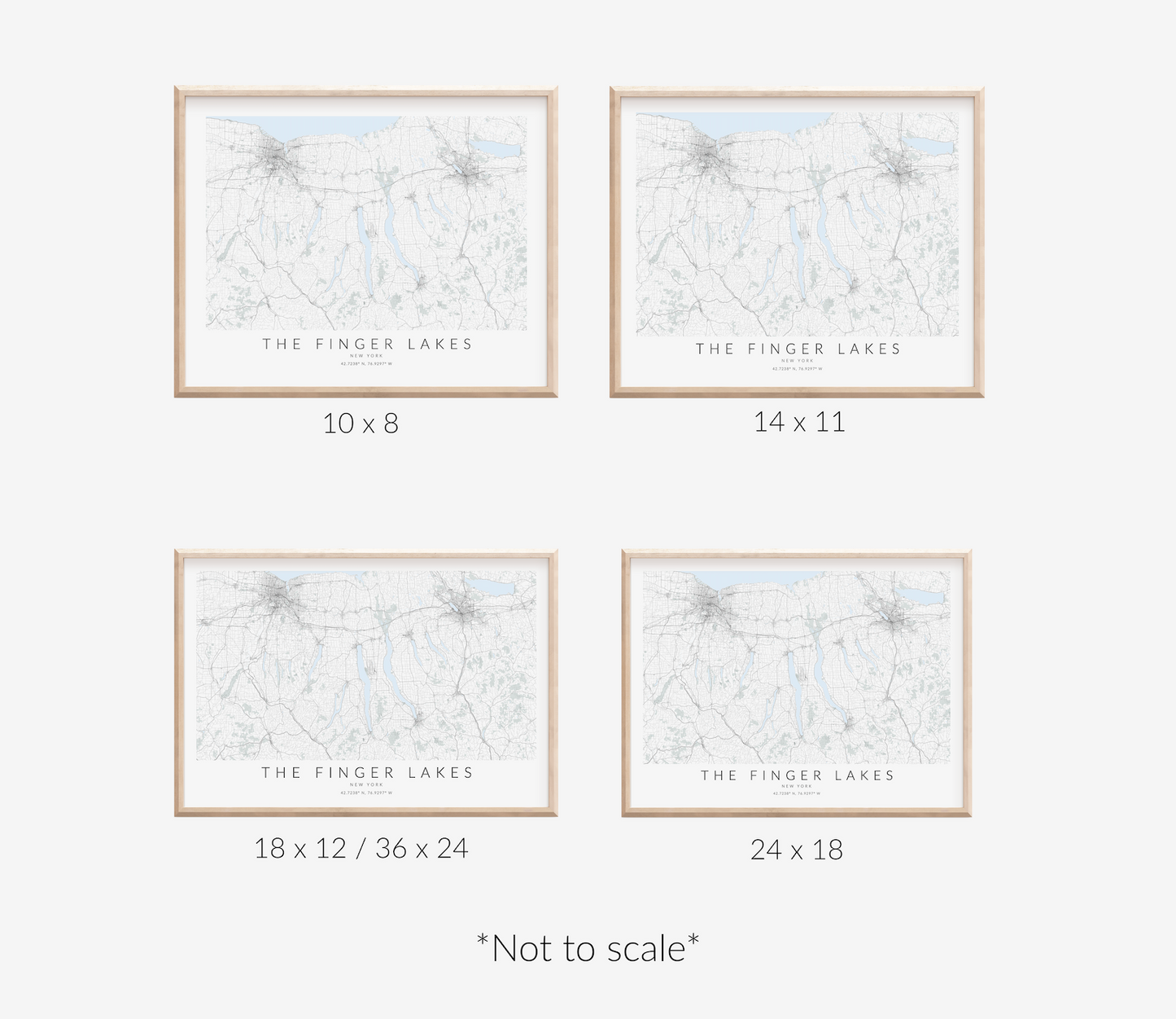 Finger Lakes Map Print