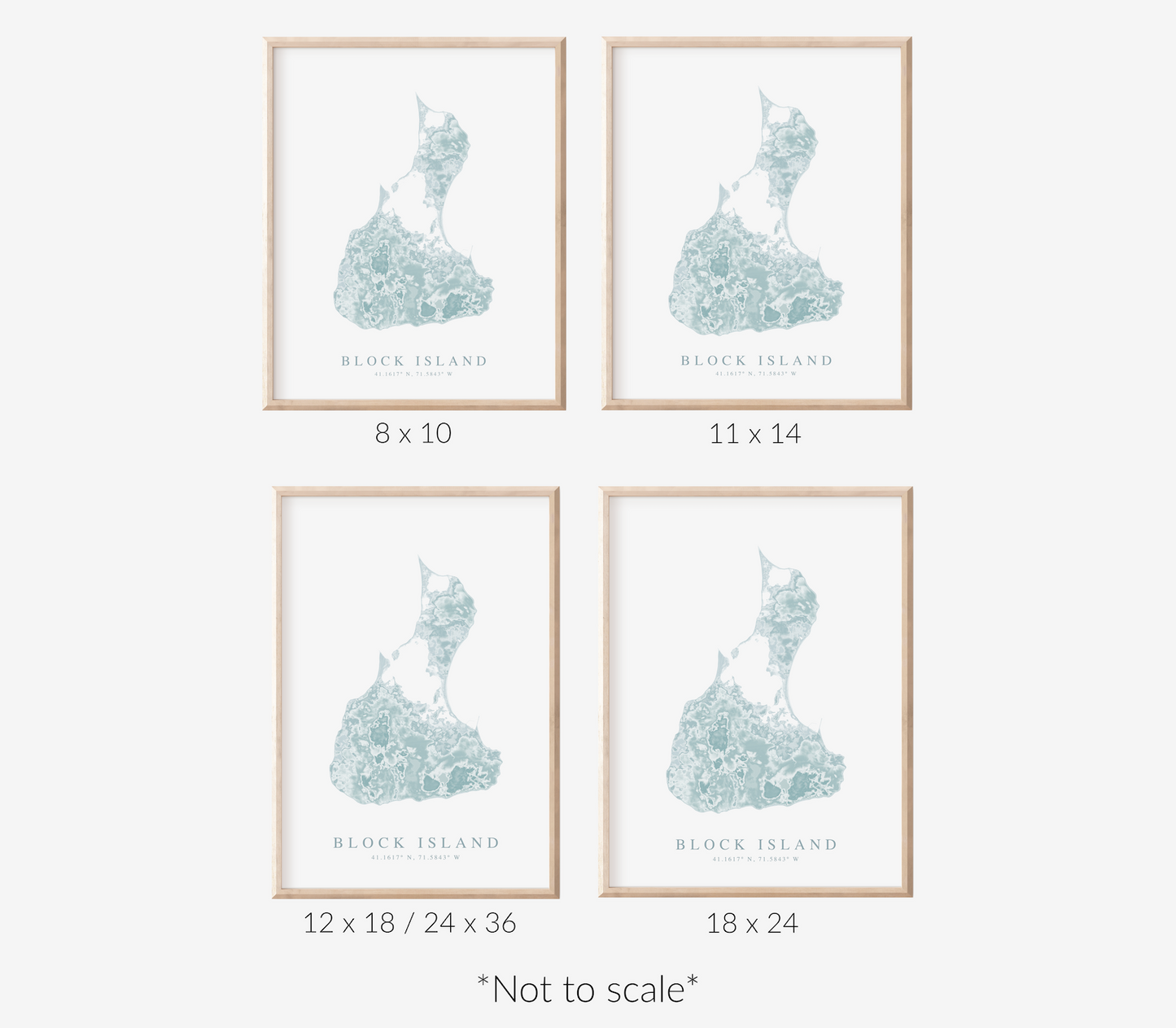 Block Island Map Print