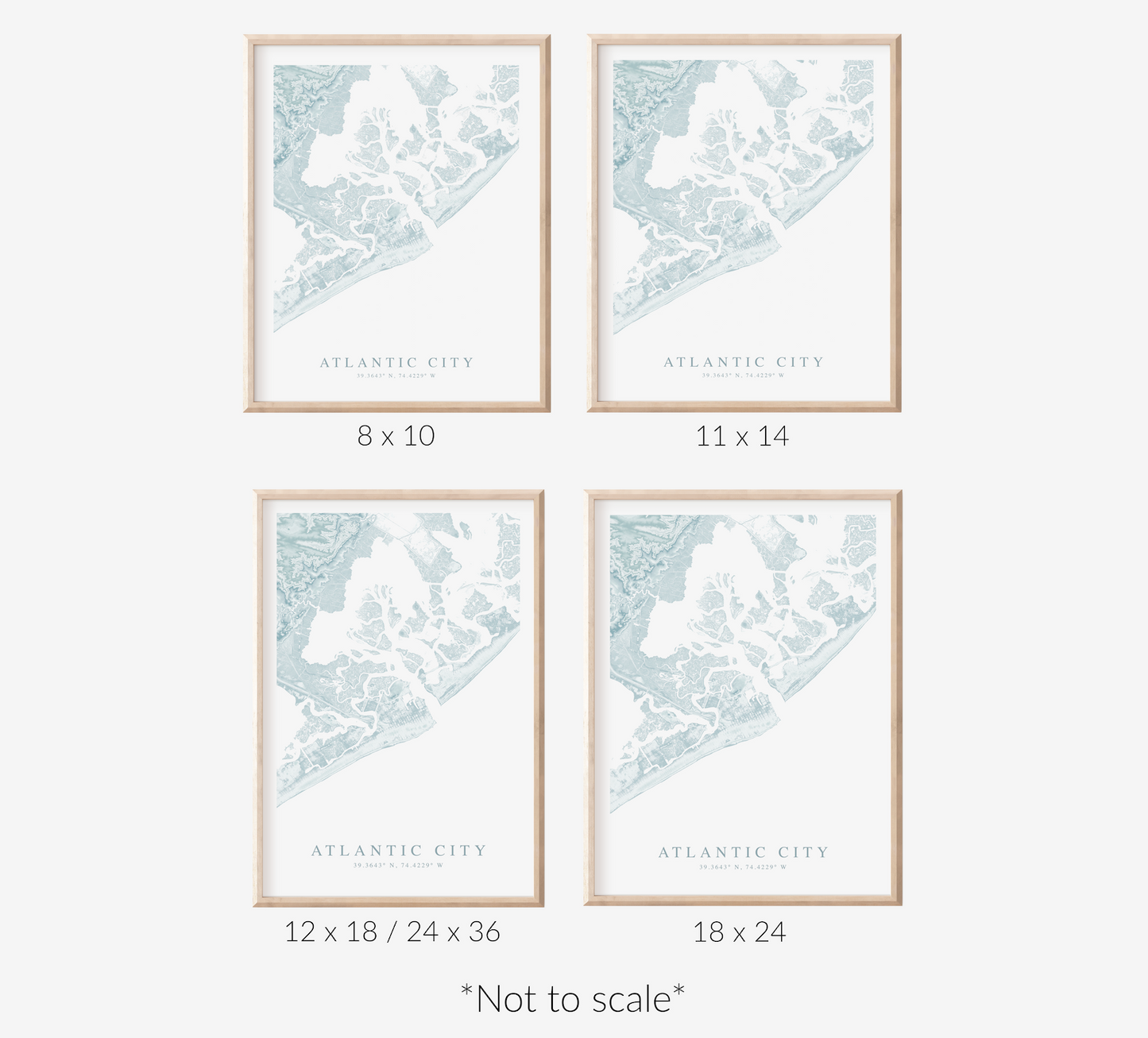 Atlantic City Map Print