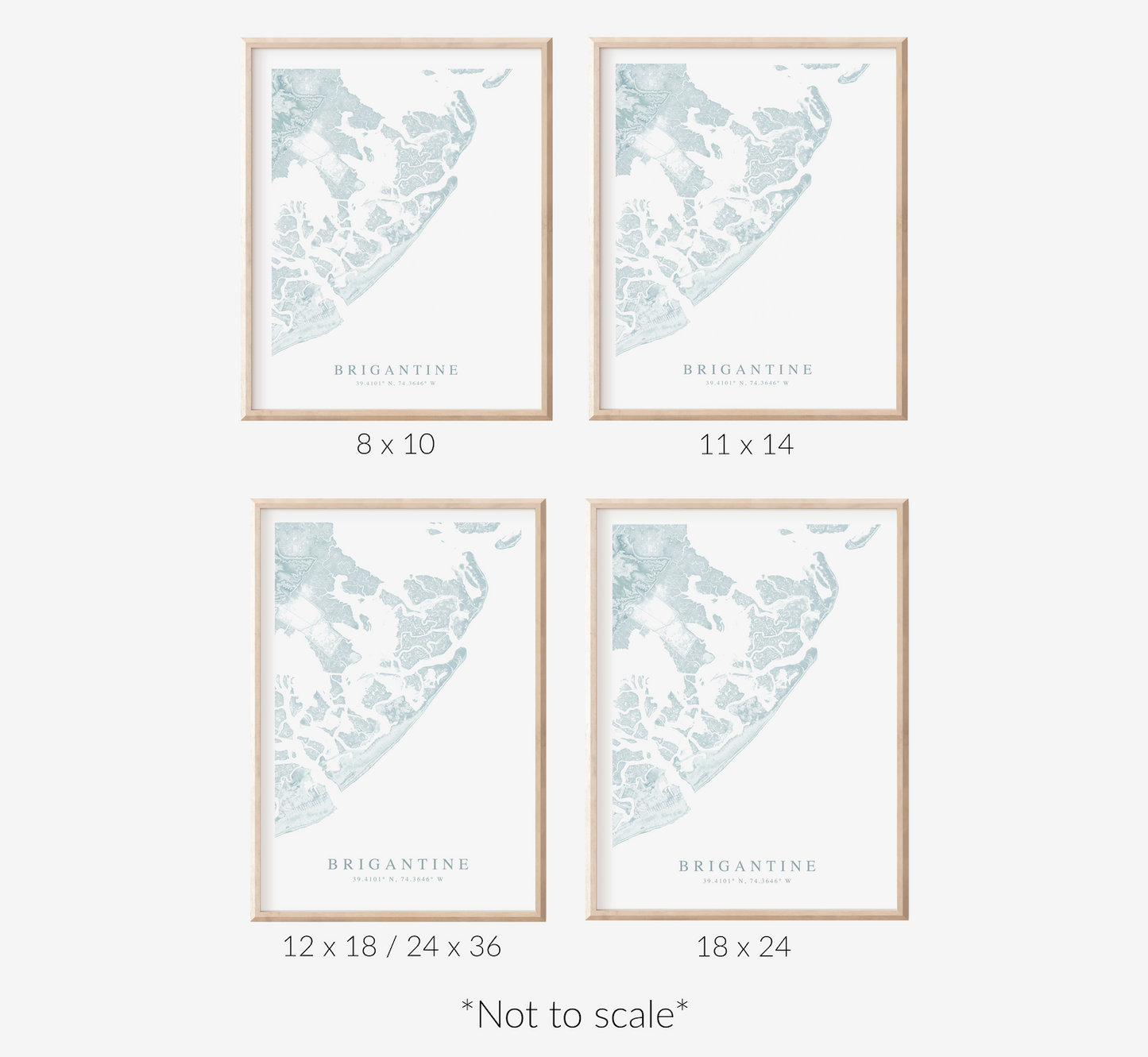 Brigantine Map Print