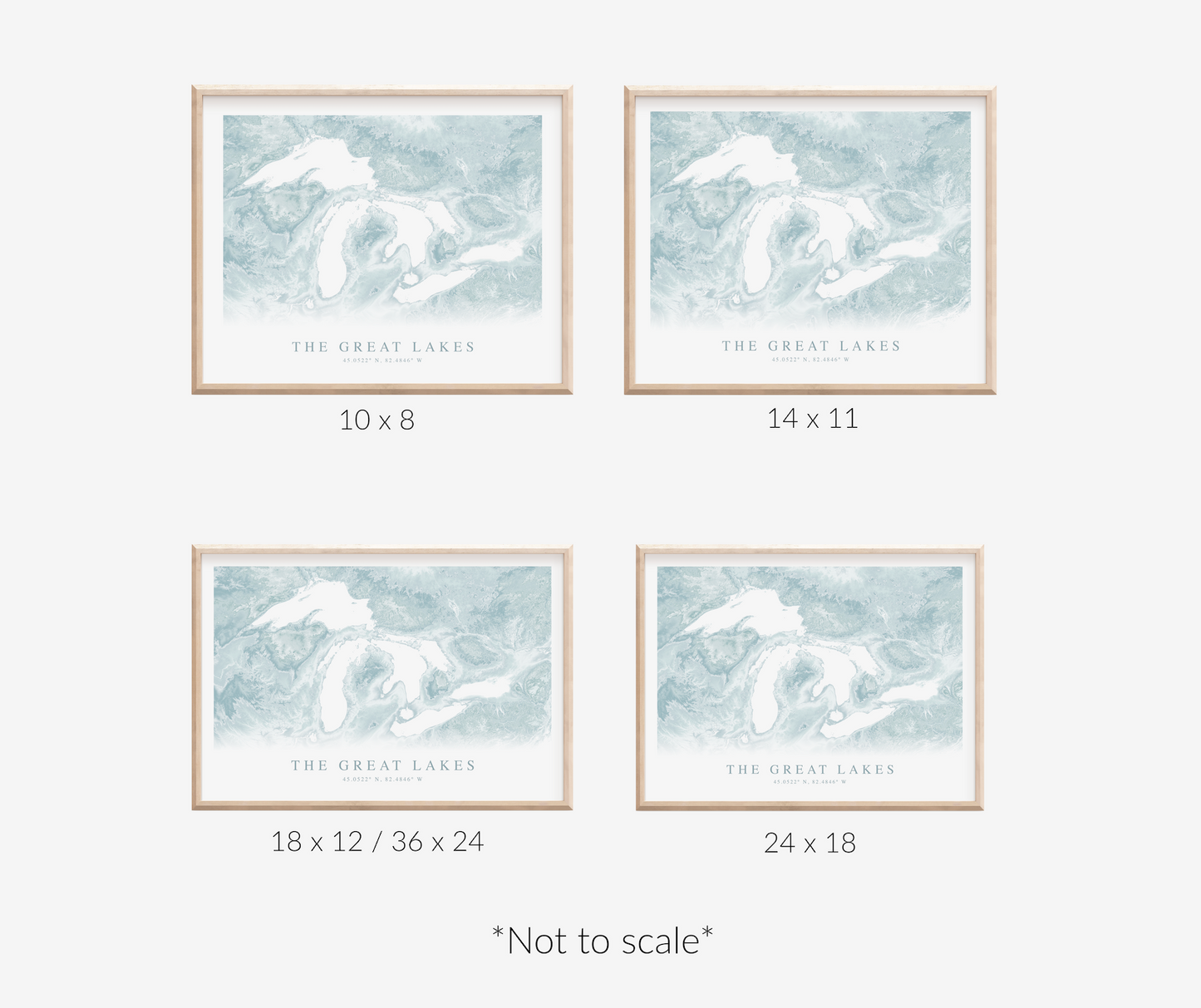 Great Lakes Map Print