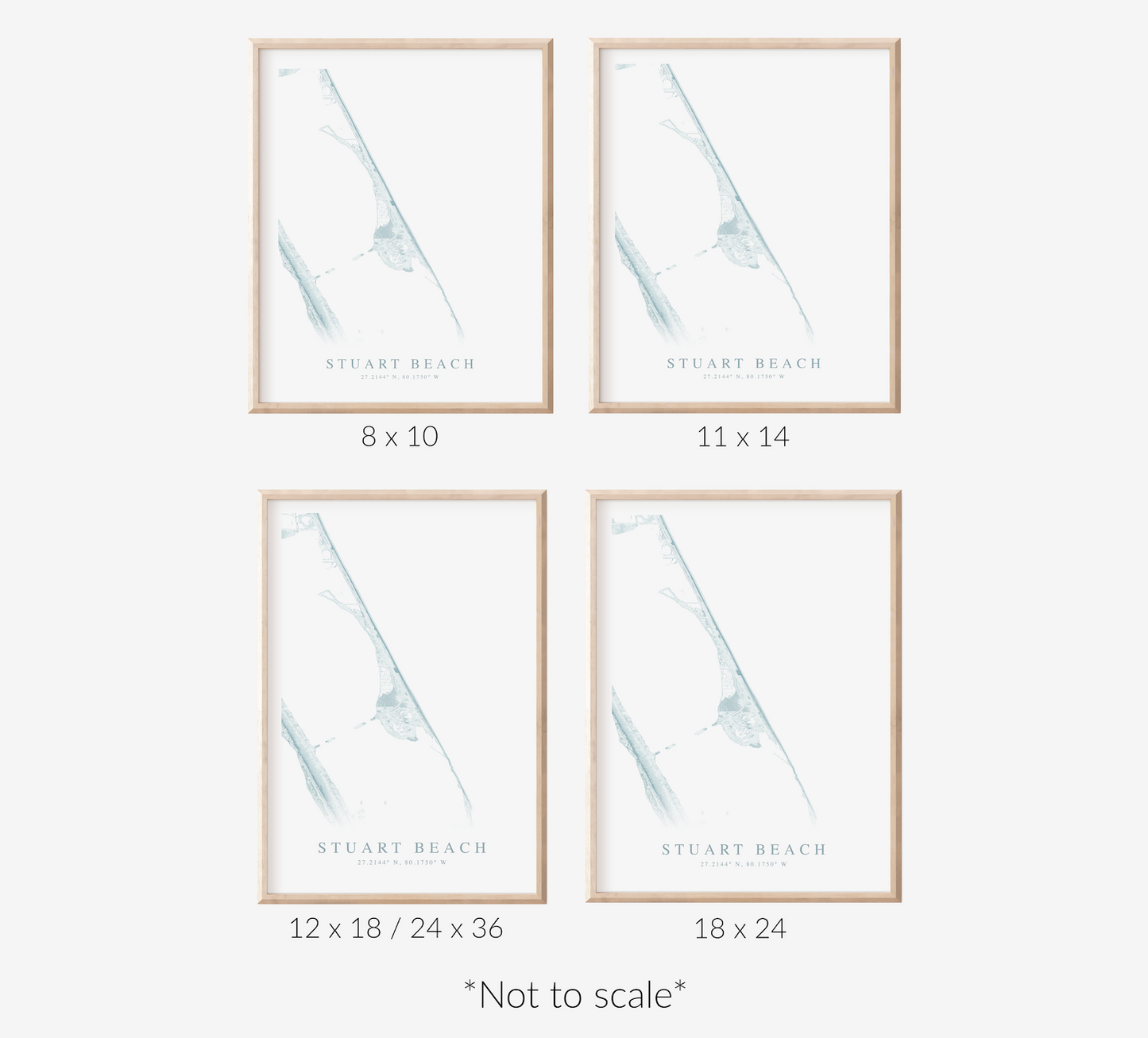 Stuart Beach Map Print