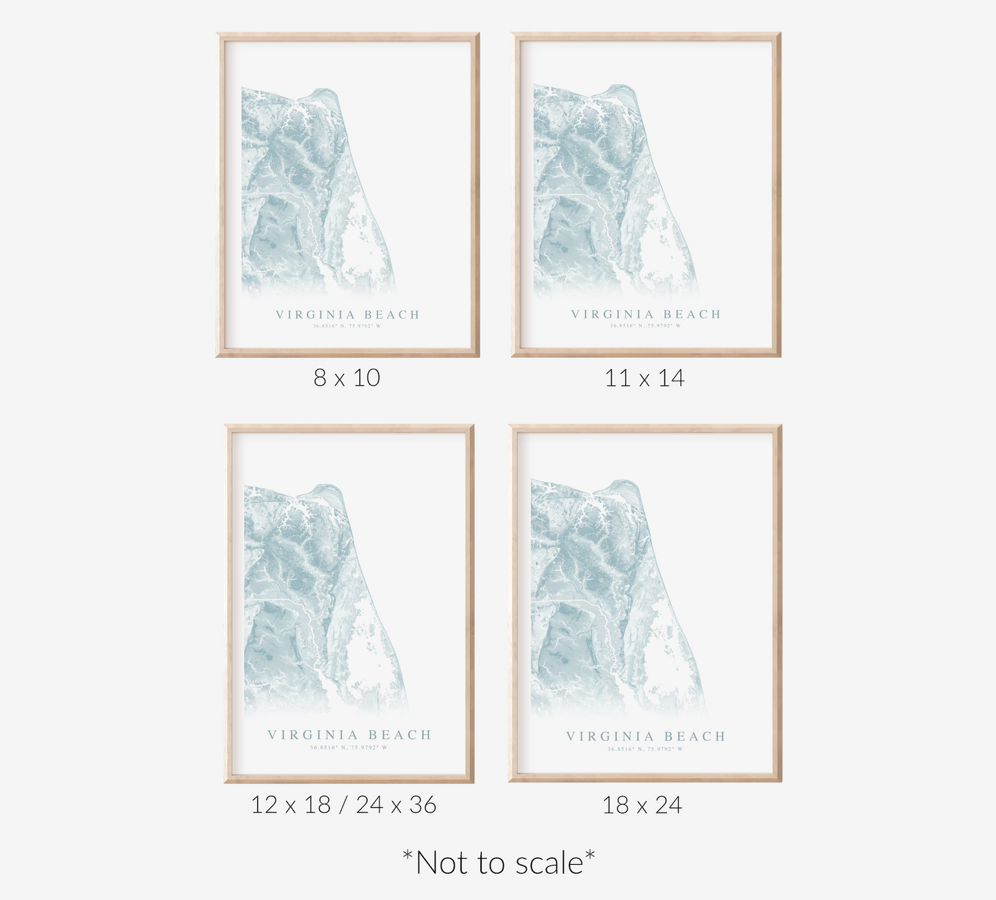 Virginia Beach Map Print