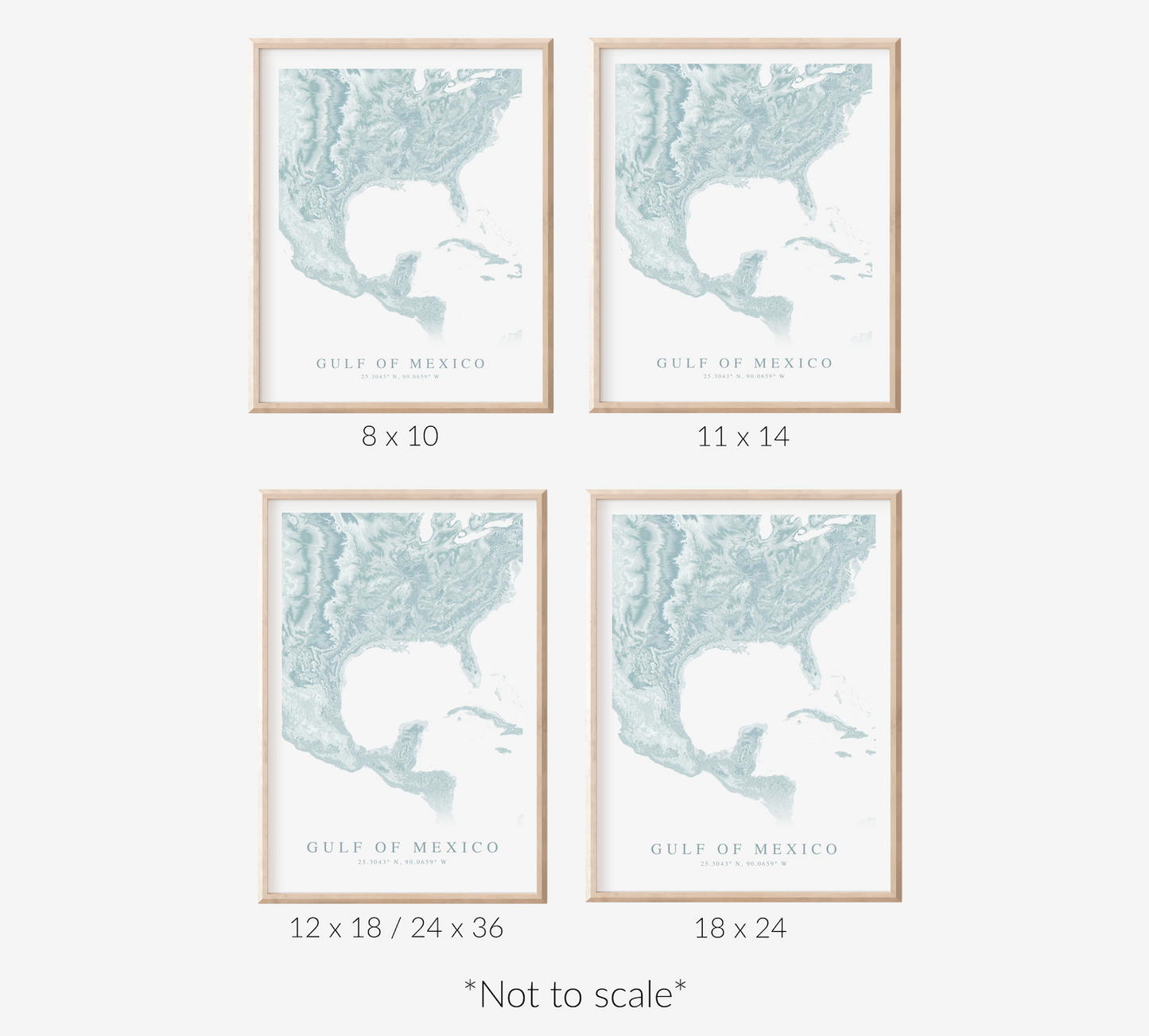 Gulf of Mexico Map Print