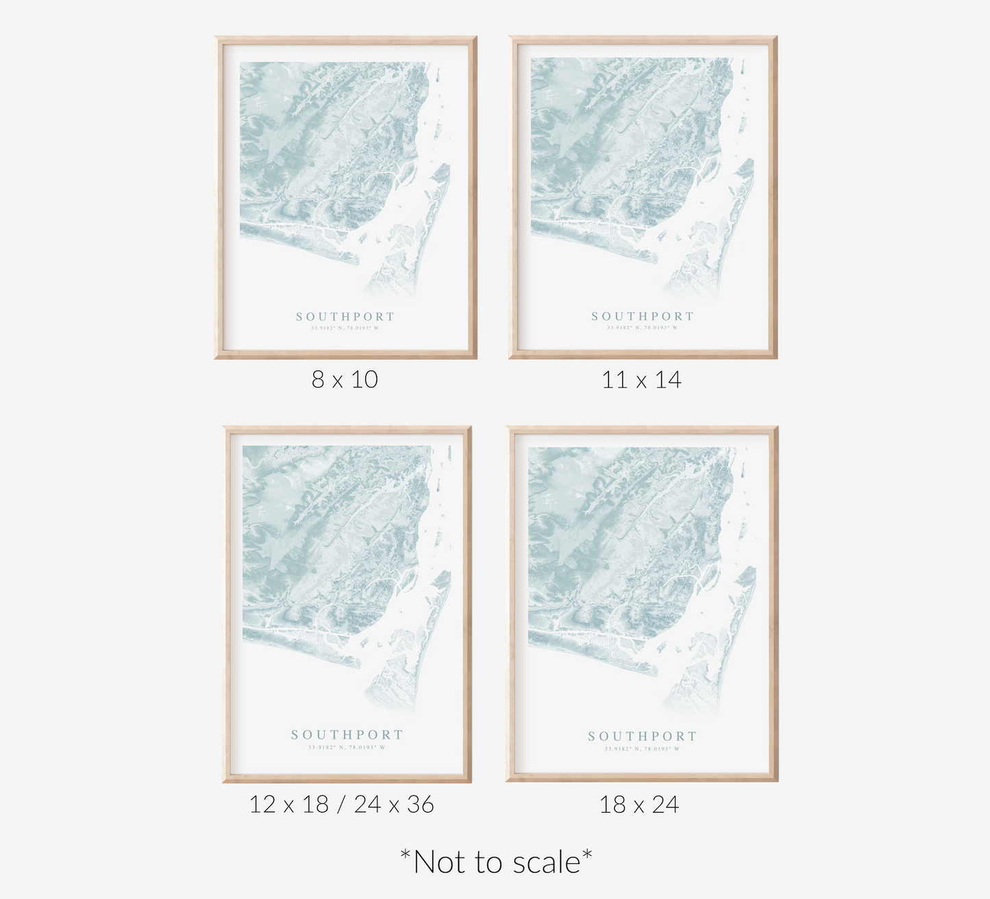 Southport NC Map Print