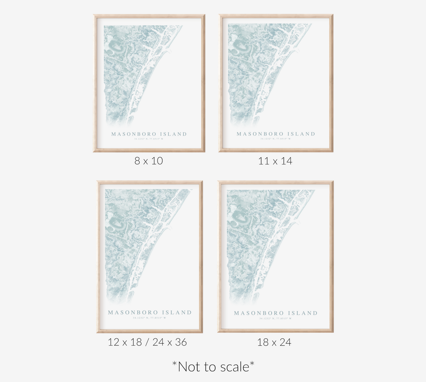 Masonboro Island Map Print