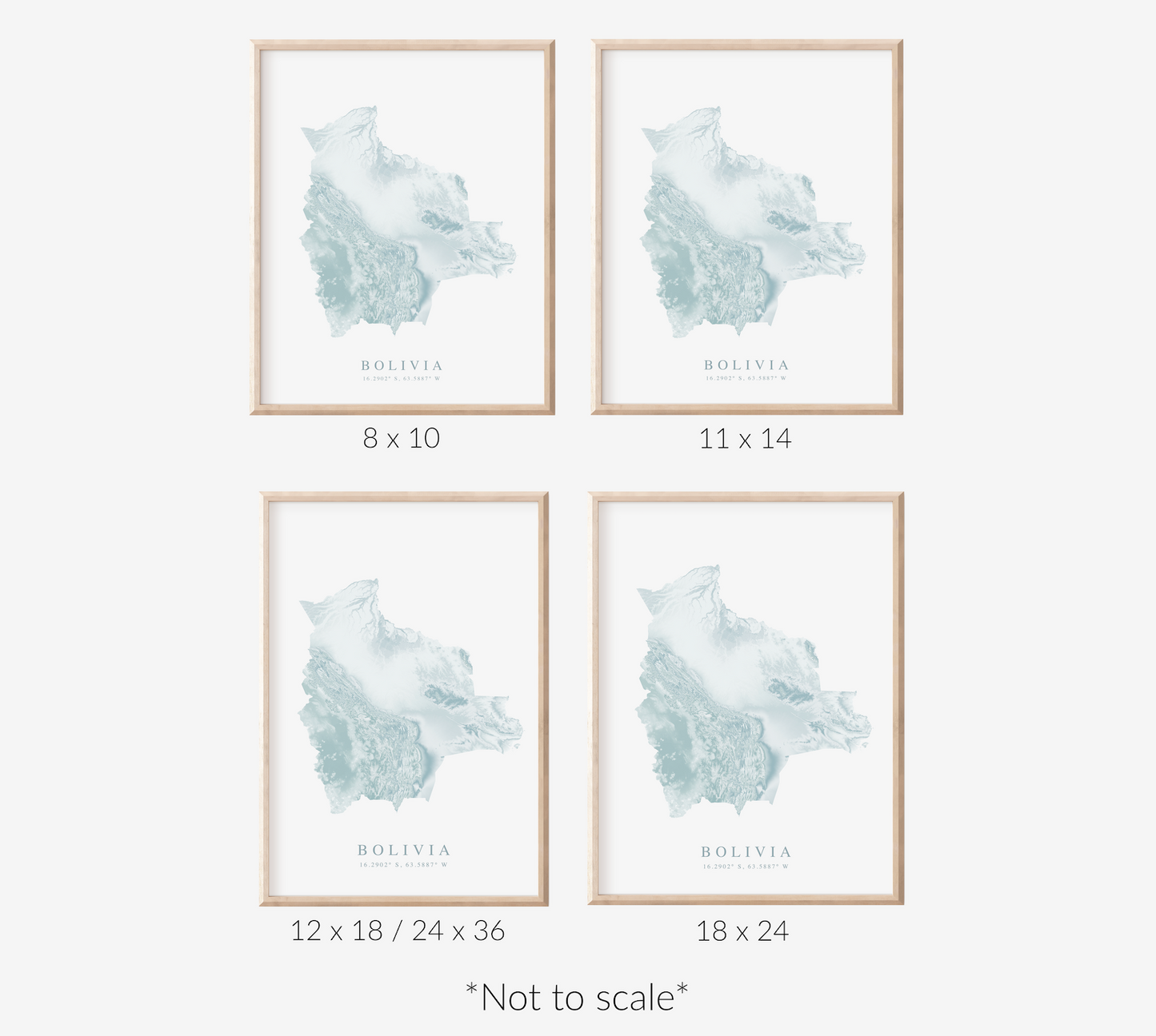 Bolivia Map Print