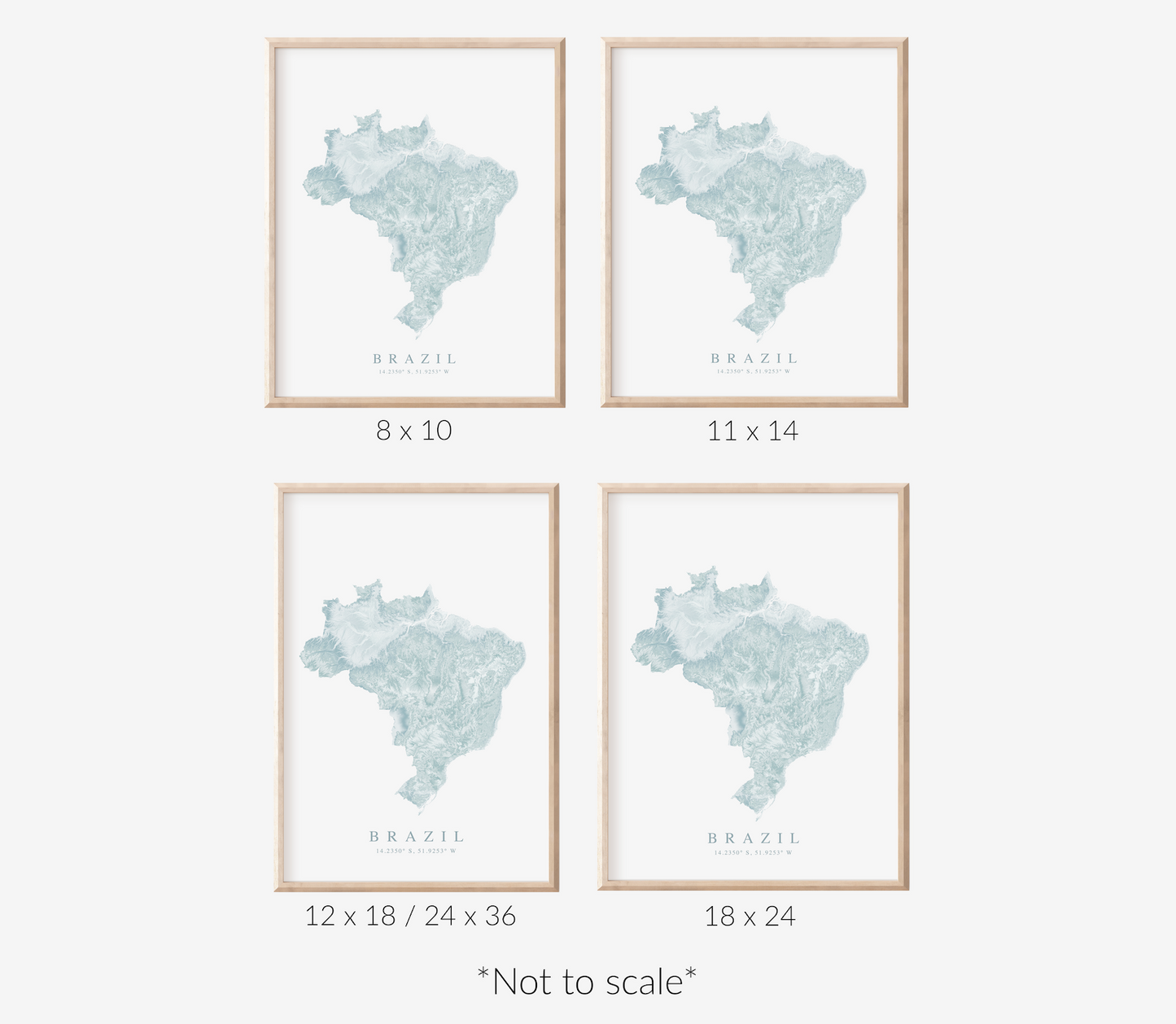 Brazil Map Print