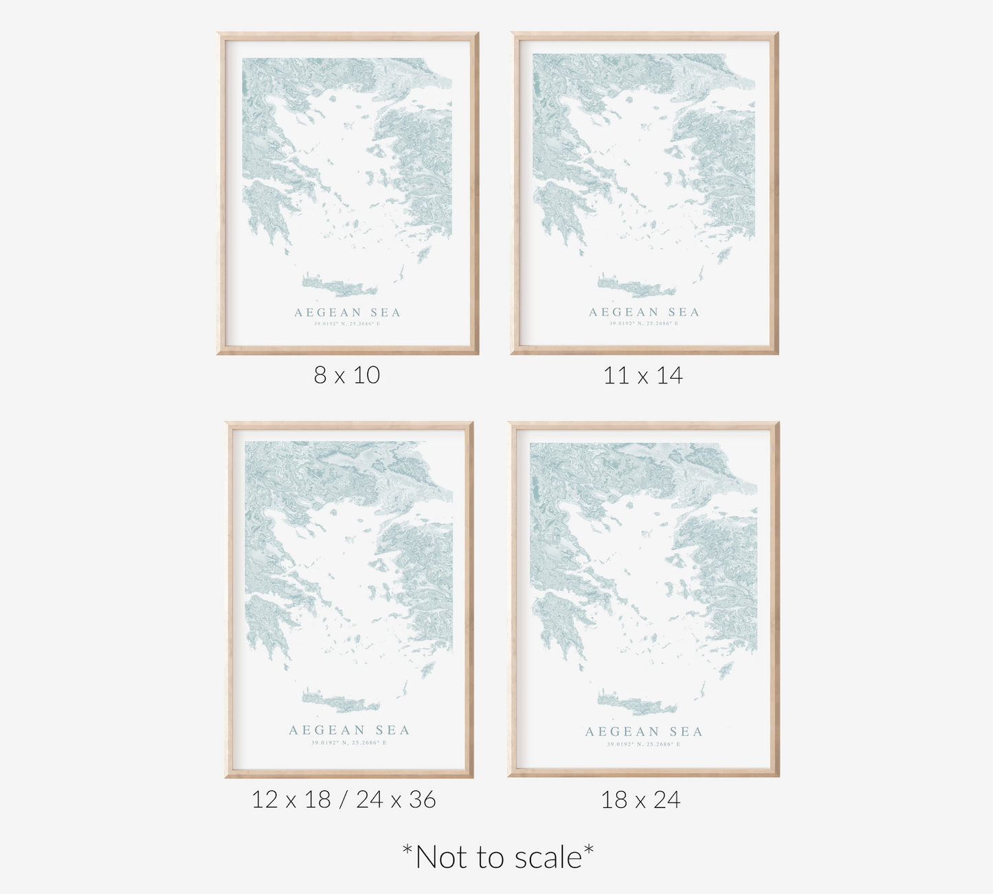 Aegean Sea Map Print