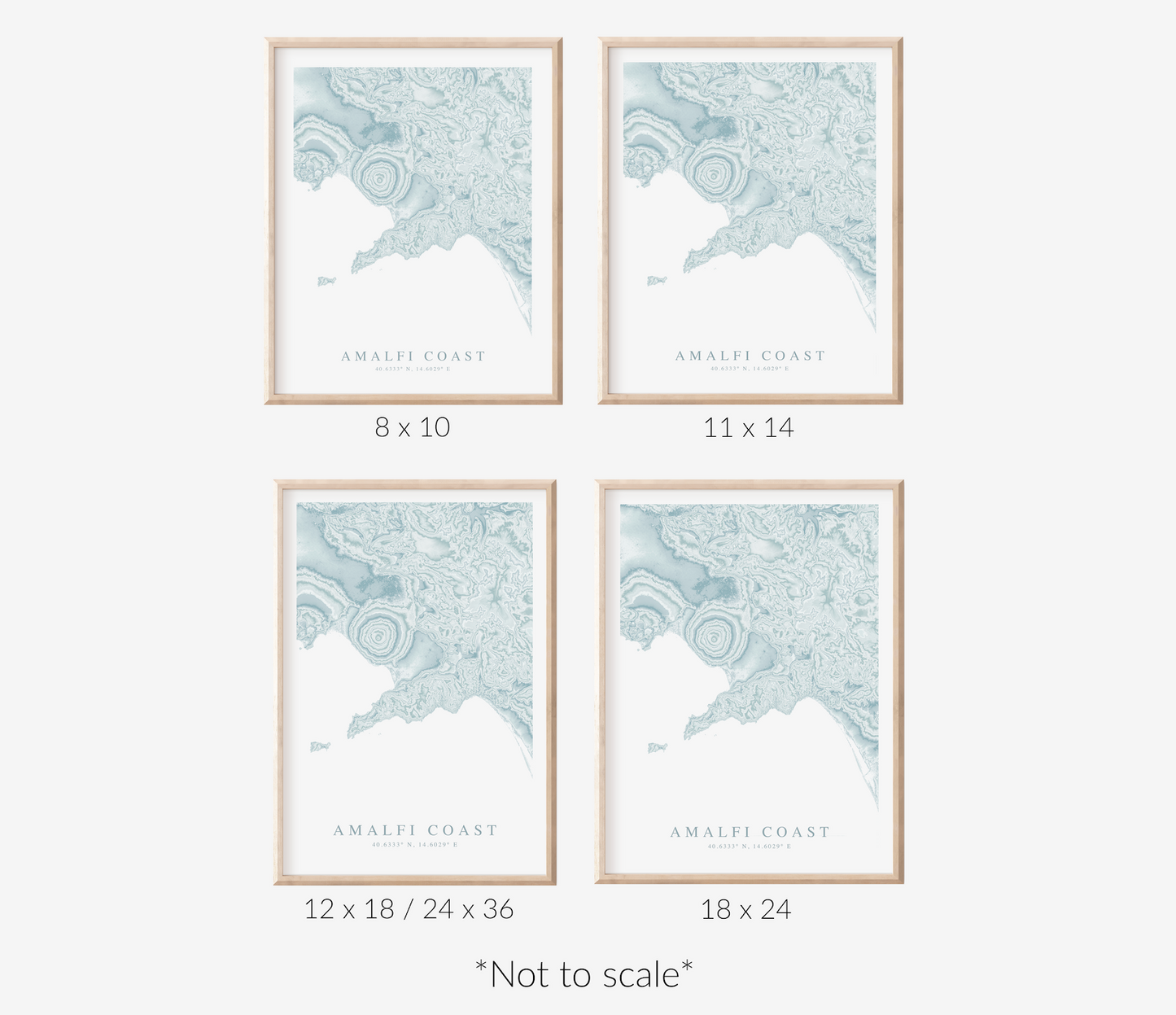 Amalfi Coast Map Print