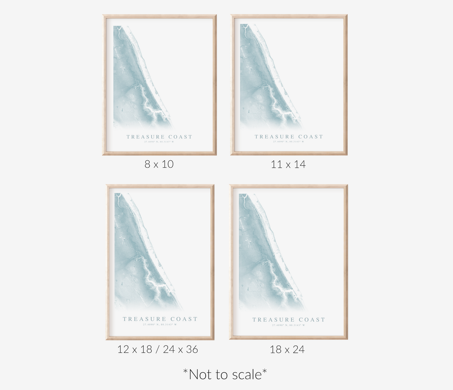 Treasure Coast Map Print