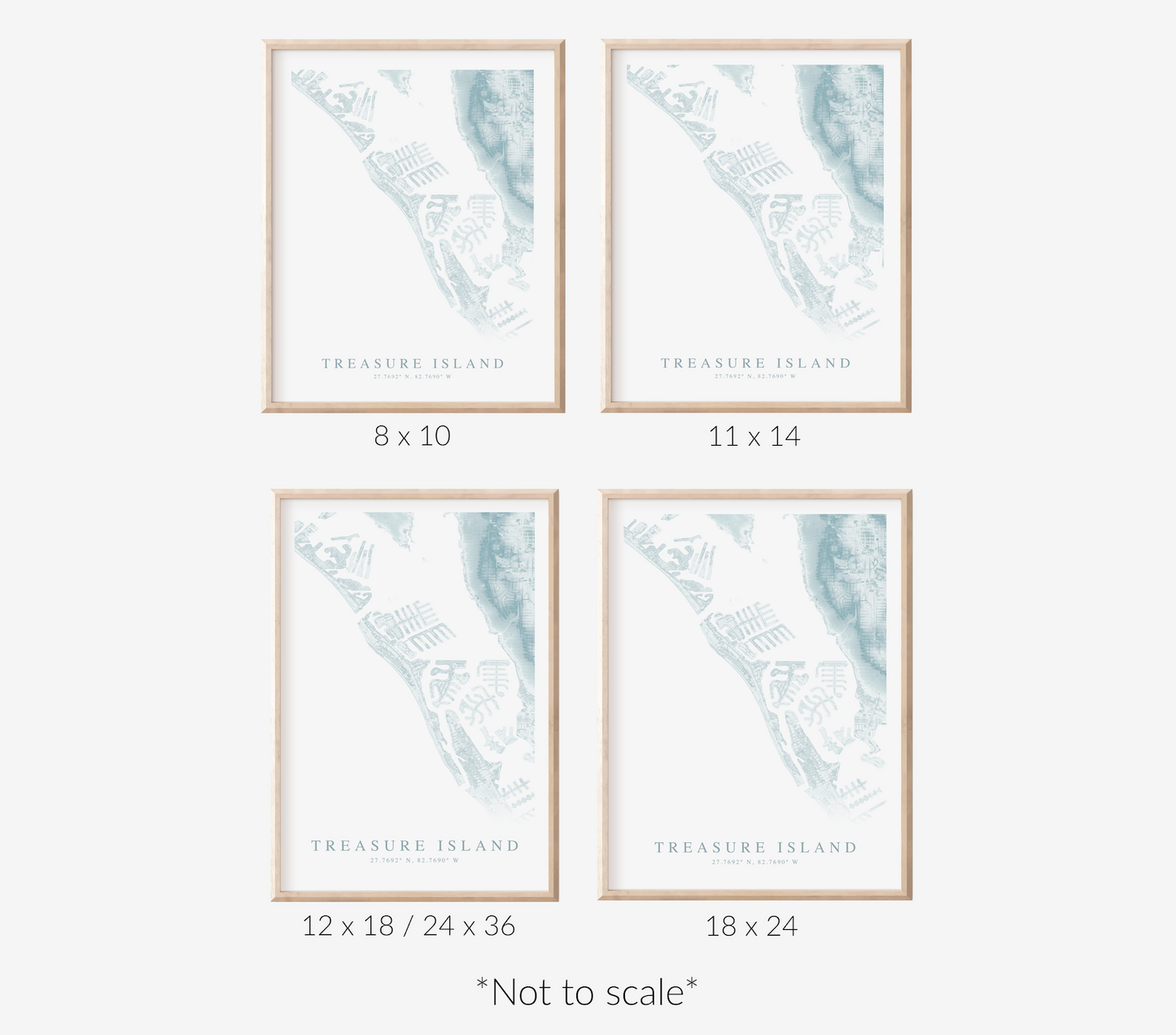 Treasure Island FL Map Print