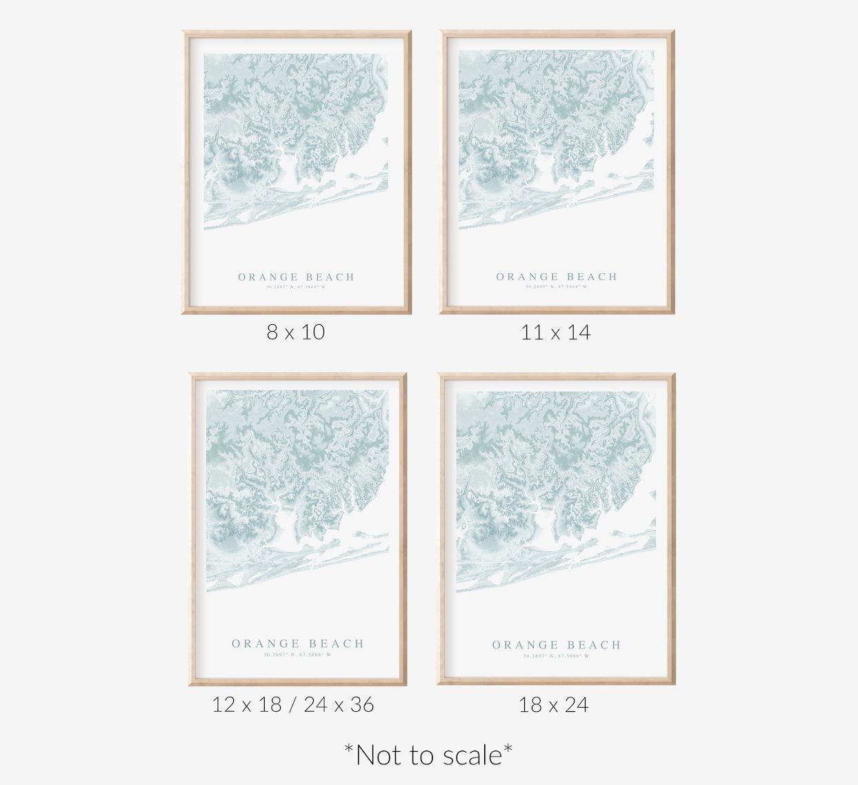 Orange Beach Map Print