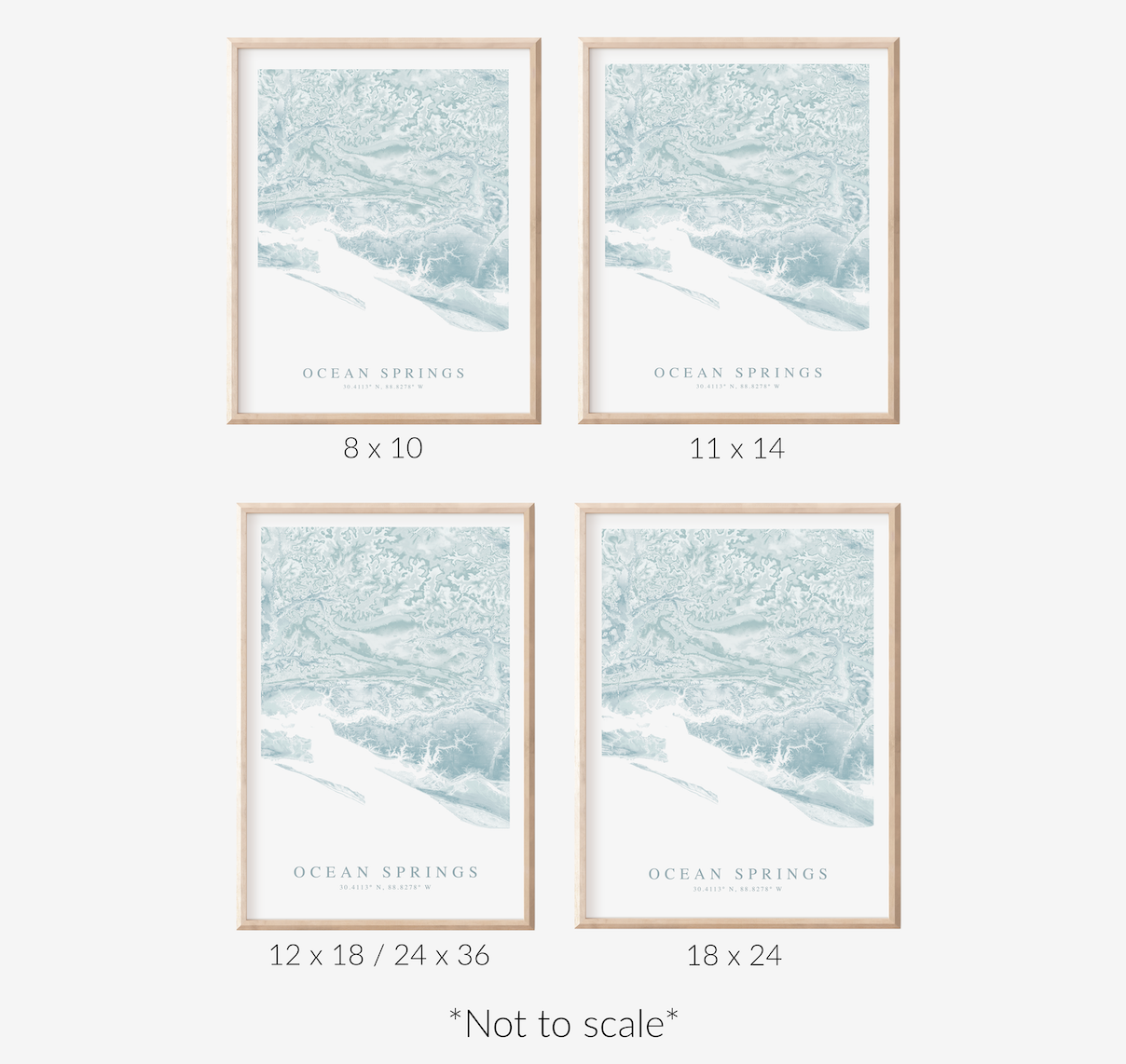 Ocean Springs Map Print