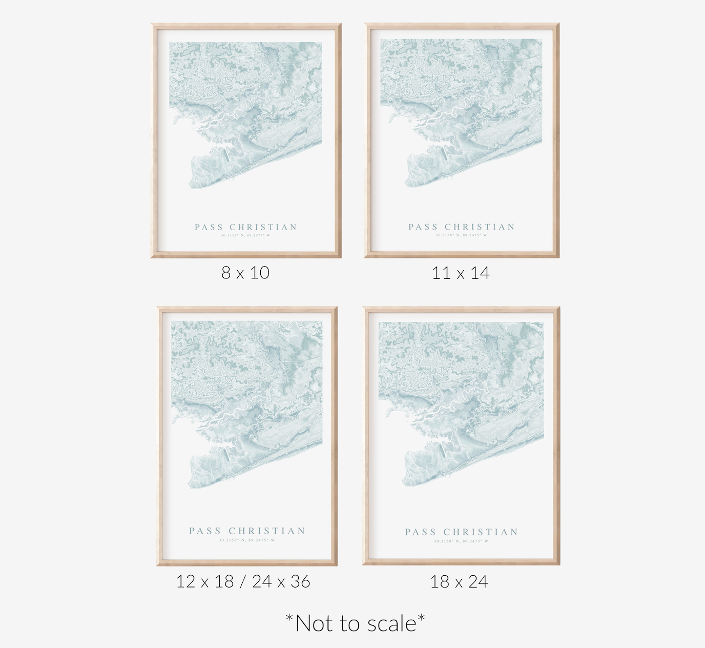 Pass Christian Map Print